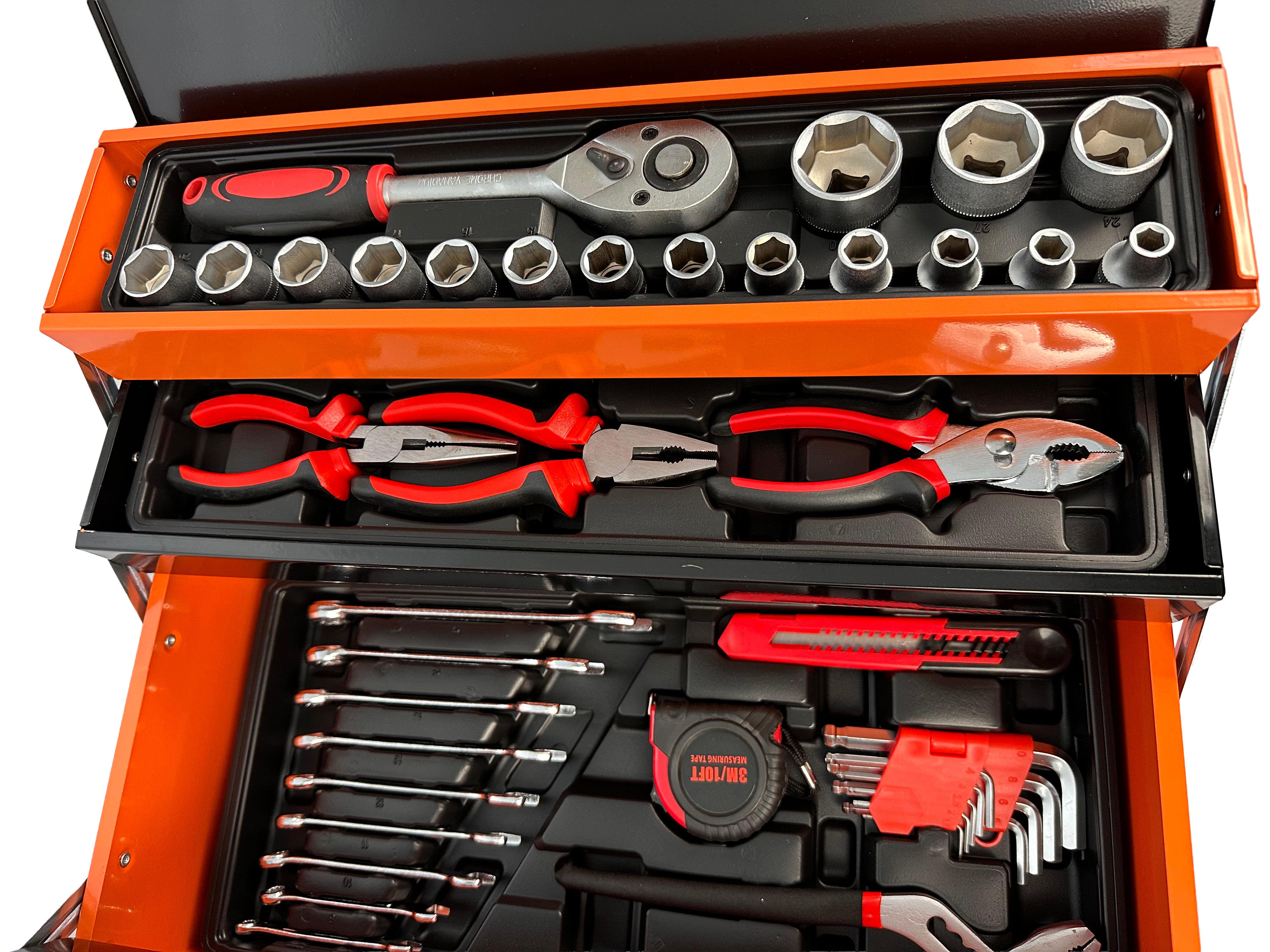 FÉM FELSZERELT SZERSZÁMOS LÁDA 85 DB GEBO TOOLS