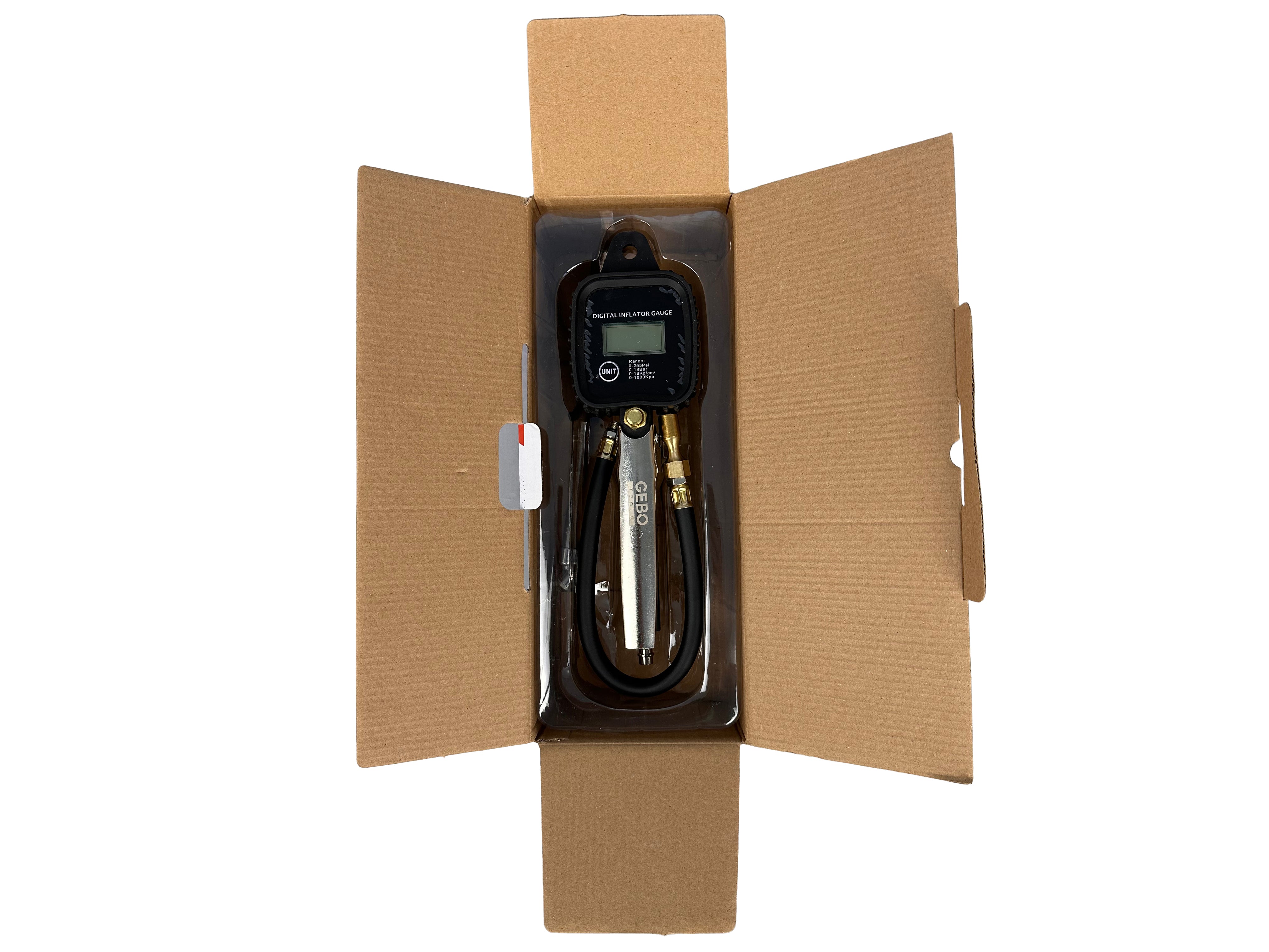 KERÉKFÚJÓ PISZTOLY DIGITÁLIS NYOMÁSMÉRŐVEL 0-255 PSI GEBO TOOLS