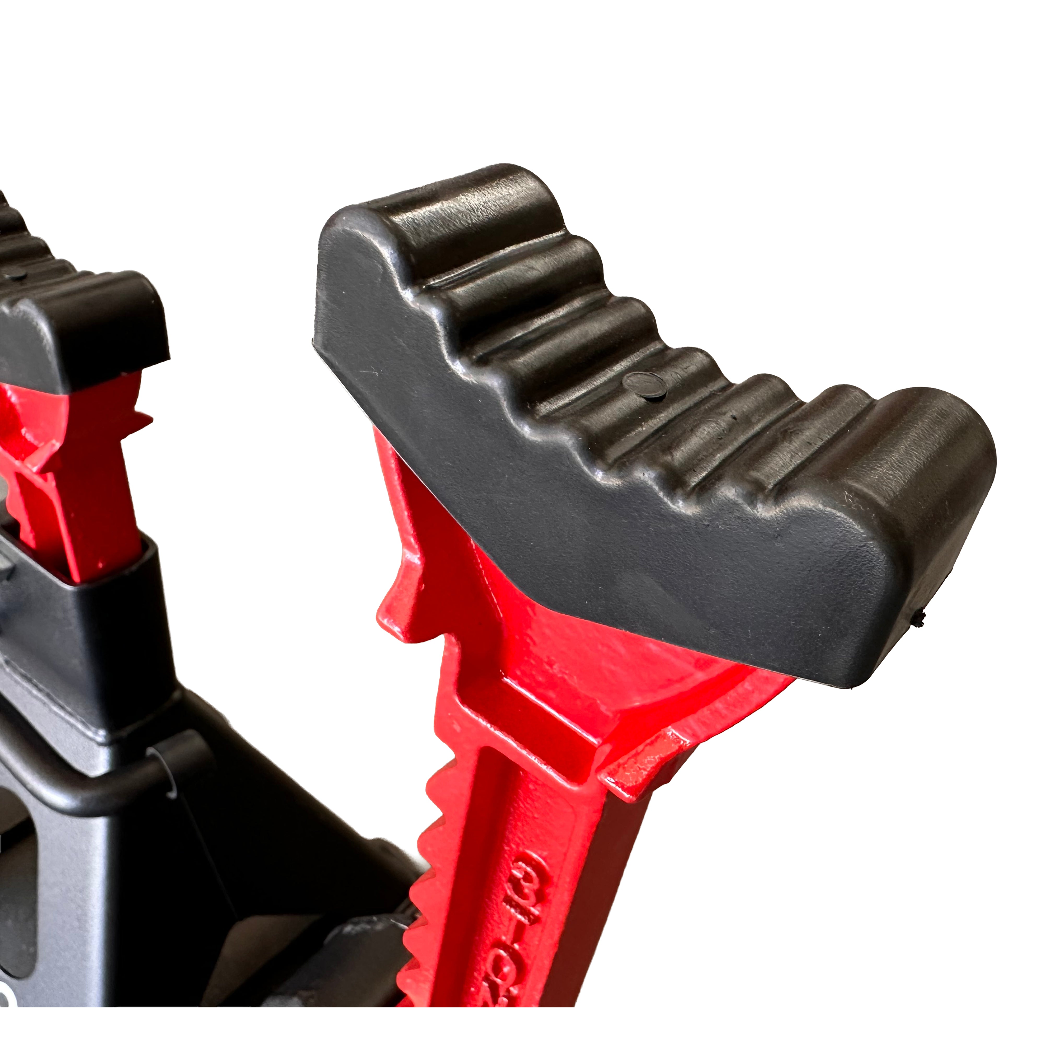 TARTÓBAK KÉSZLET 2 DB 3 T 29.5-43 CM DUPLA BIZTOSÍTÓVAL ÉS AUTÓKÜSZÖB VÉDŐ GUMI TAMPONNAL GEBO TOOLS