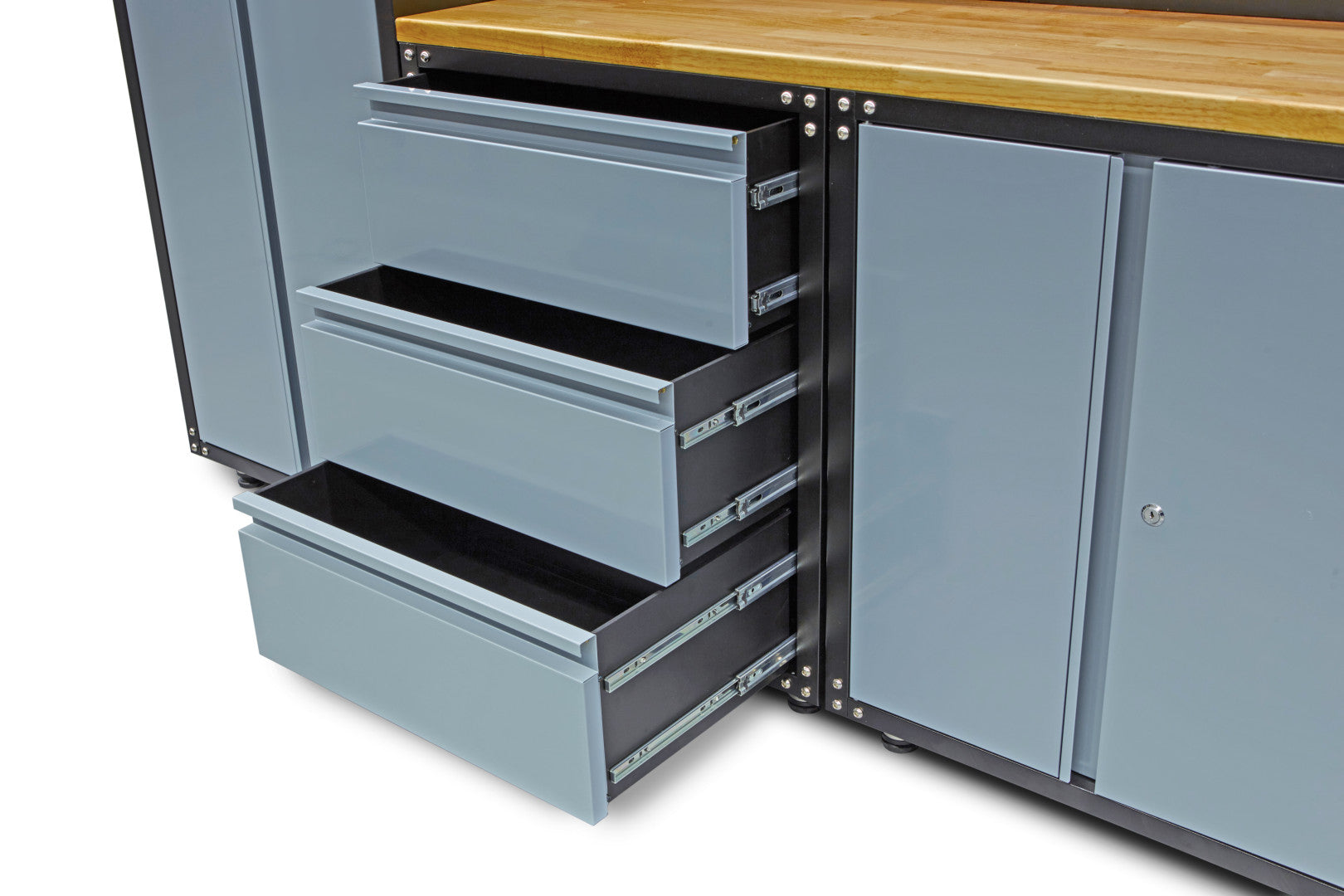 FÉM SZEKRÉNY KÉSZLET MŰHELYBE 16 DB 400 X 230 X 46 CM