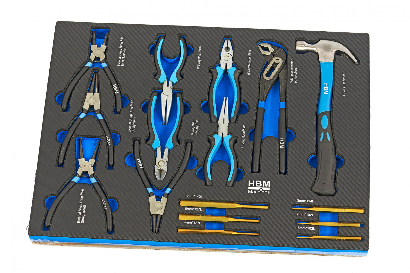 PROFESSZIONÁLIS FELSZERELT SZERSZÁMOS KOCSI – SZERSZÁMOS SZEKRÉNY HBM 7 FIÓKKAL, 245 DARABOS KÉSZLET, 6 SZÉNMODUL – HOLLANDIA, PRÉMIUM