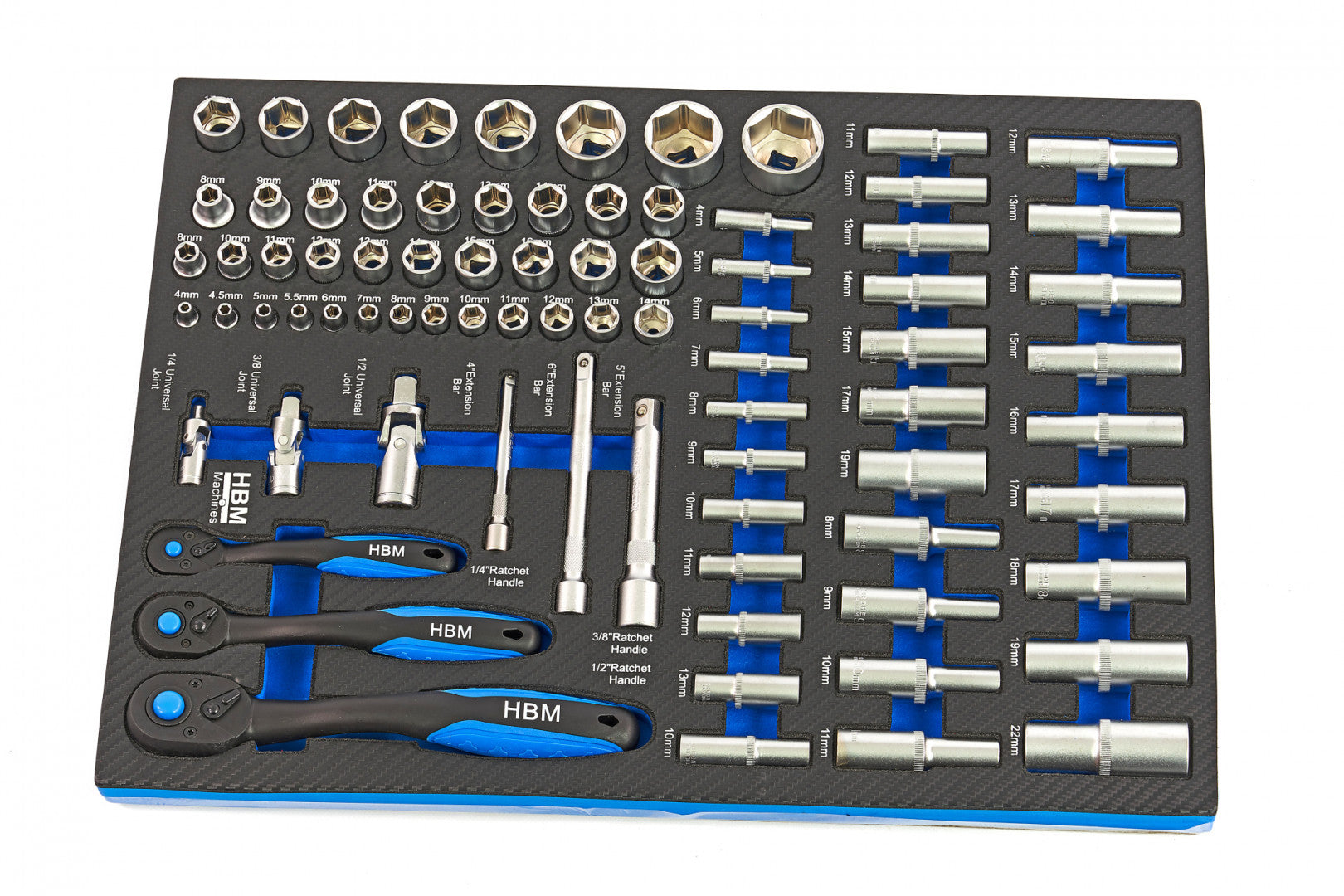 PROFESSZIONÁLIS FELSZERELT SZERSZÁMOS KOCSI – SZERSZÁMOS SZEKRÉNY HBM 7 FIÓKKAL, 245 DARABOS KÉSZLET, 6 SZÉNMODUL – HOLLANDIA, PRÉMIUM