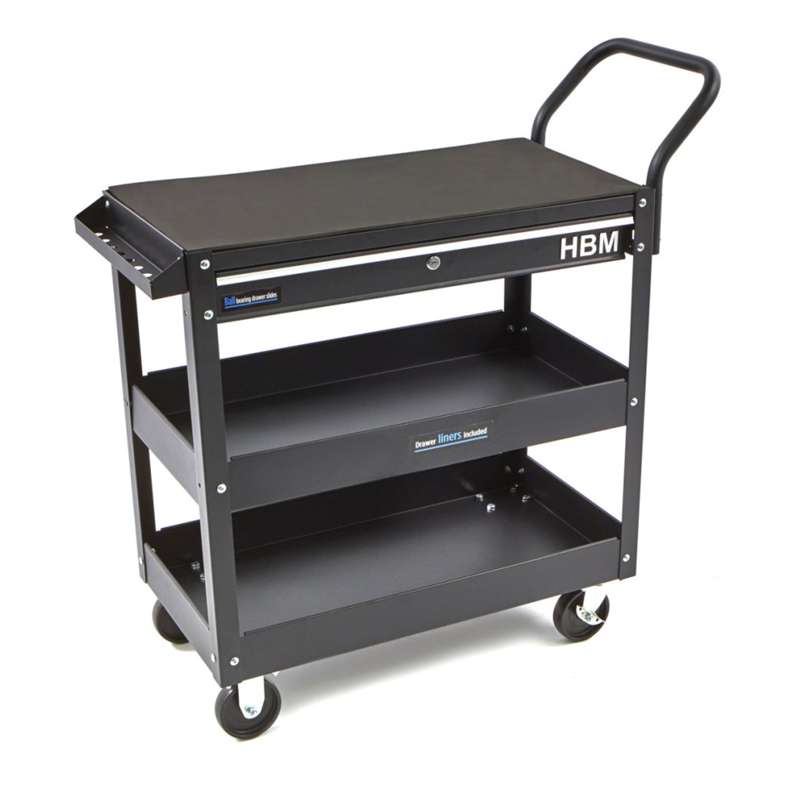 FÉM SZERSZÁMOS KOCSI - 3 POLC HBM FEKETE