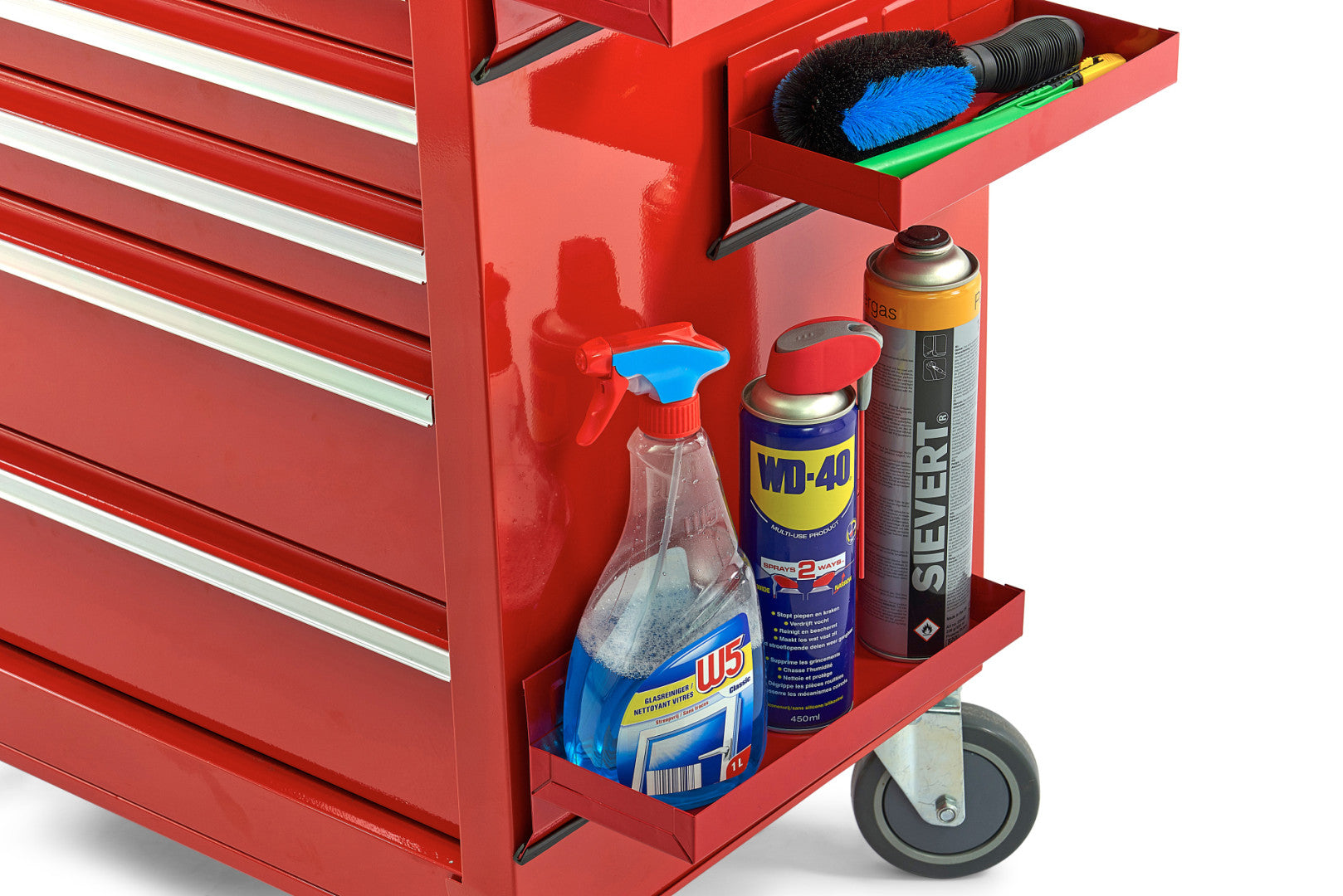 MÁGNESES POLCKÉSZLET SZERSZÁMOS SZEKRÉNYHEZ PIROS