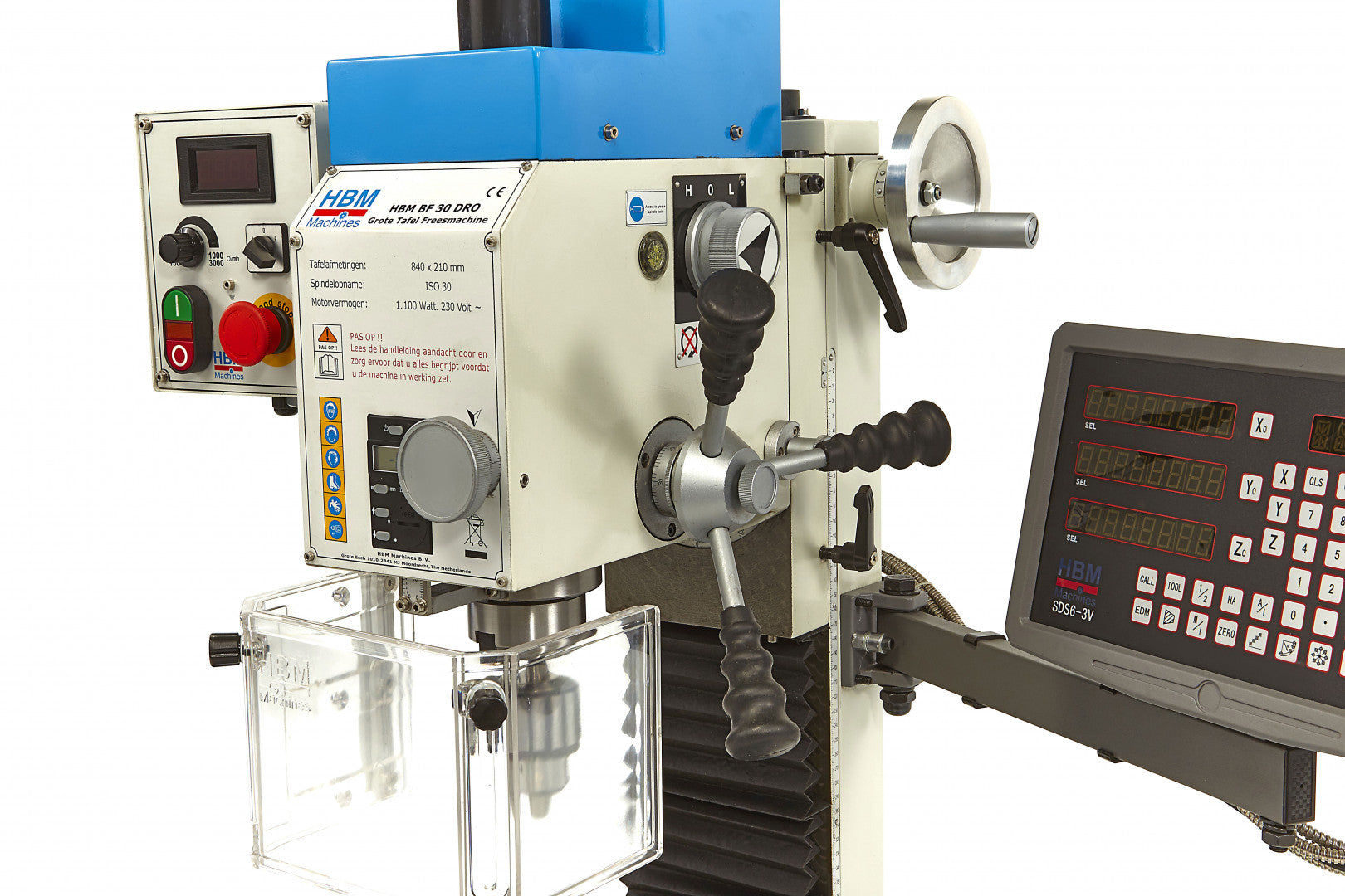 FÚRÓ ÉS FELSŐMARÓ GÉP NAGY ASZTALLAL ÉS DIGITÁLIS KIJELZŐVEL BF 30