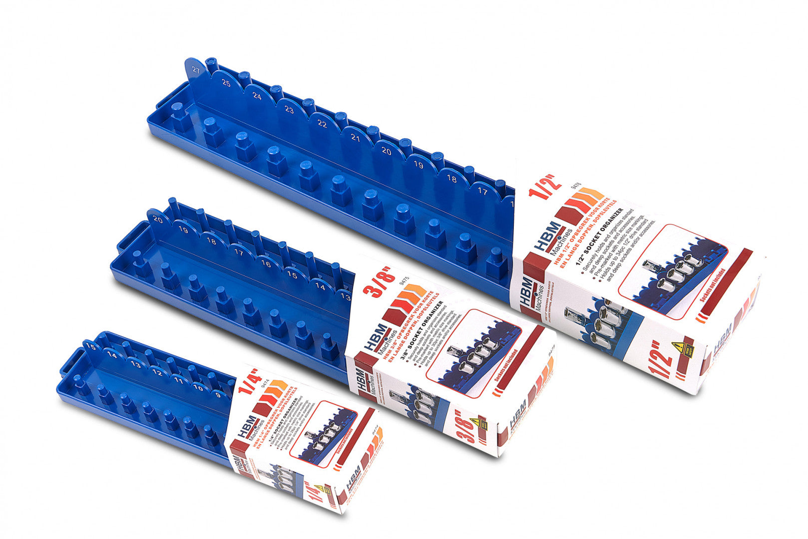 MŰANYAG DUGÓKULCS TARTÓ 1/4" HOSSZÚ ÉS RÖVID DUGÓKULCSOKNAK