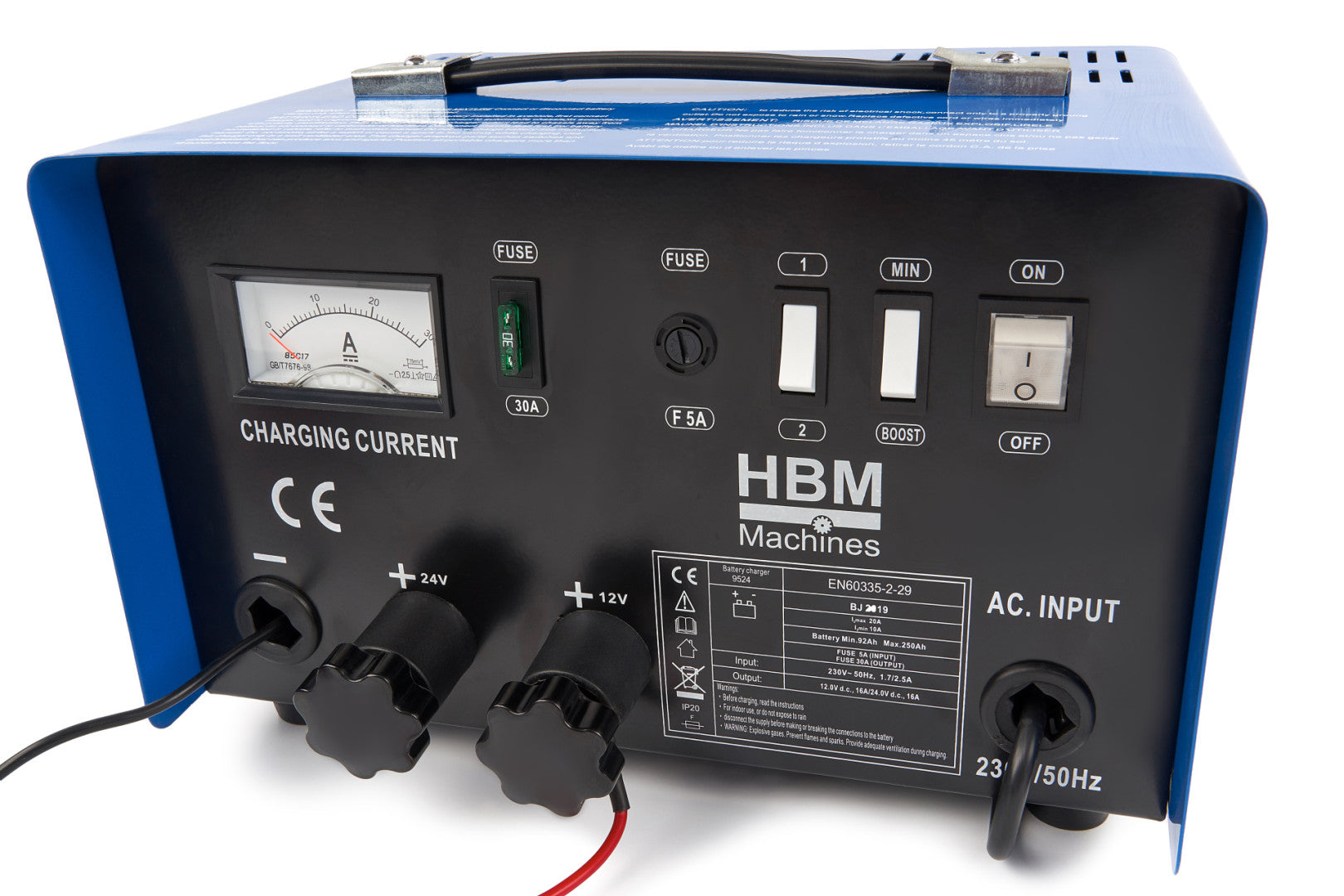 AUTÓ AKKUMULÁTOR TÖLTŐ HBM 12 - 24 V 92 - 210 AH