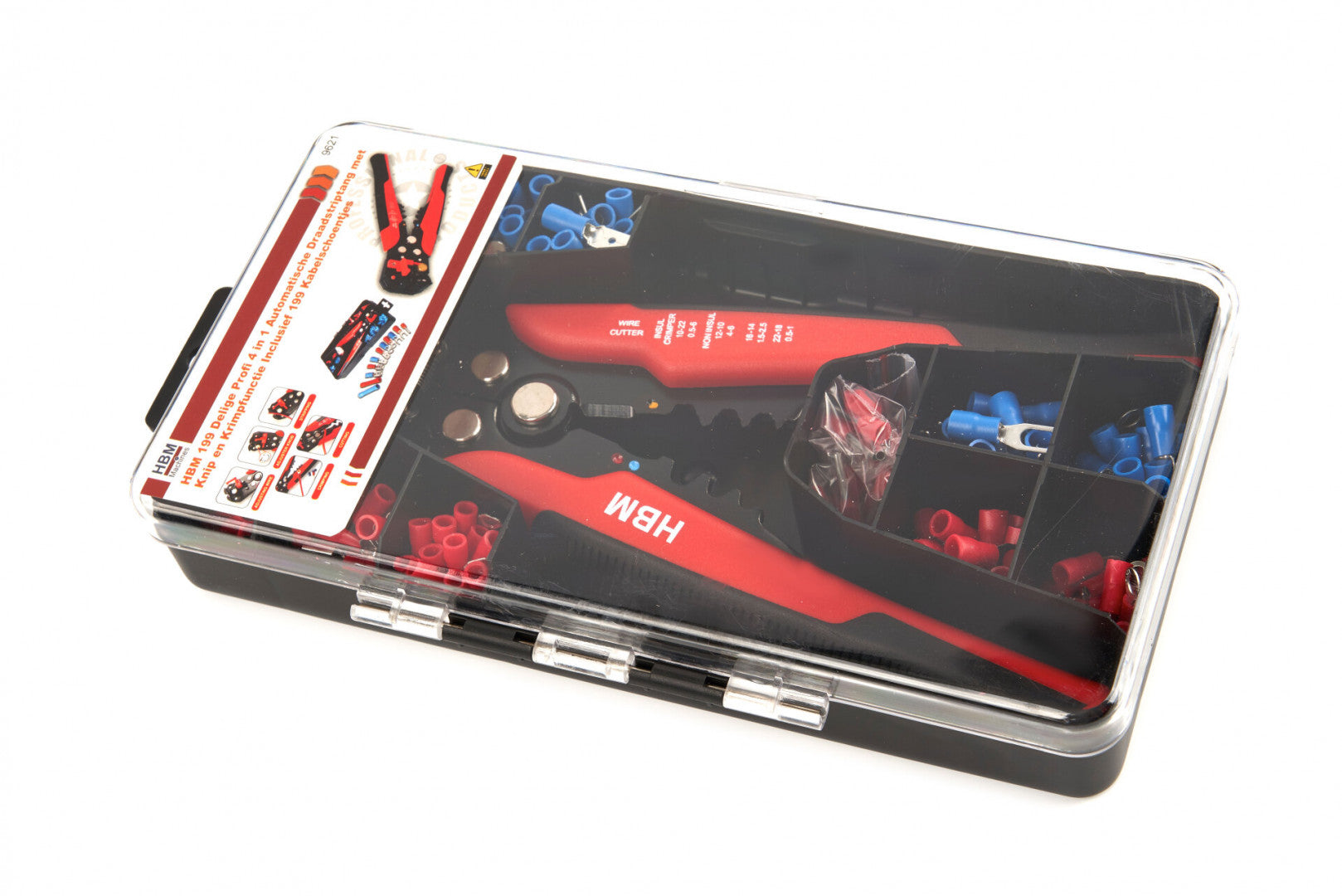 KÁBEL BLANKOLÓ KRIMPELŐ FOGÓ KÉSZLET 4 AZ 1-BEN 199 DB