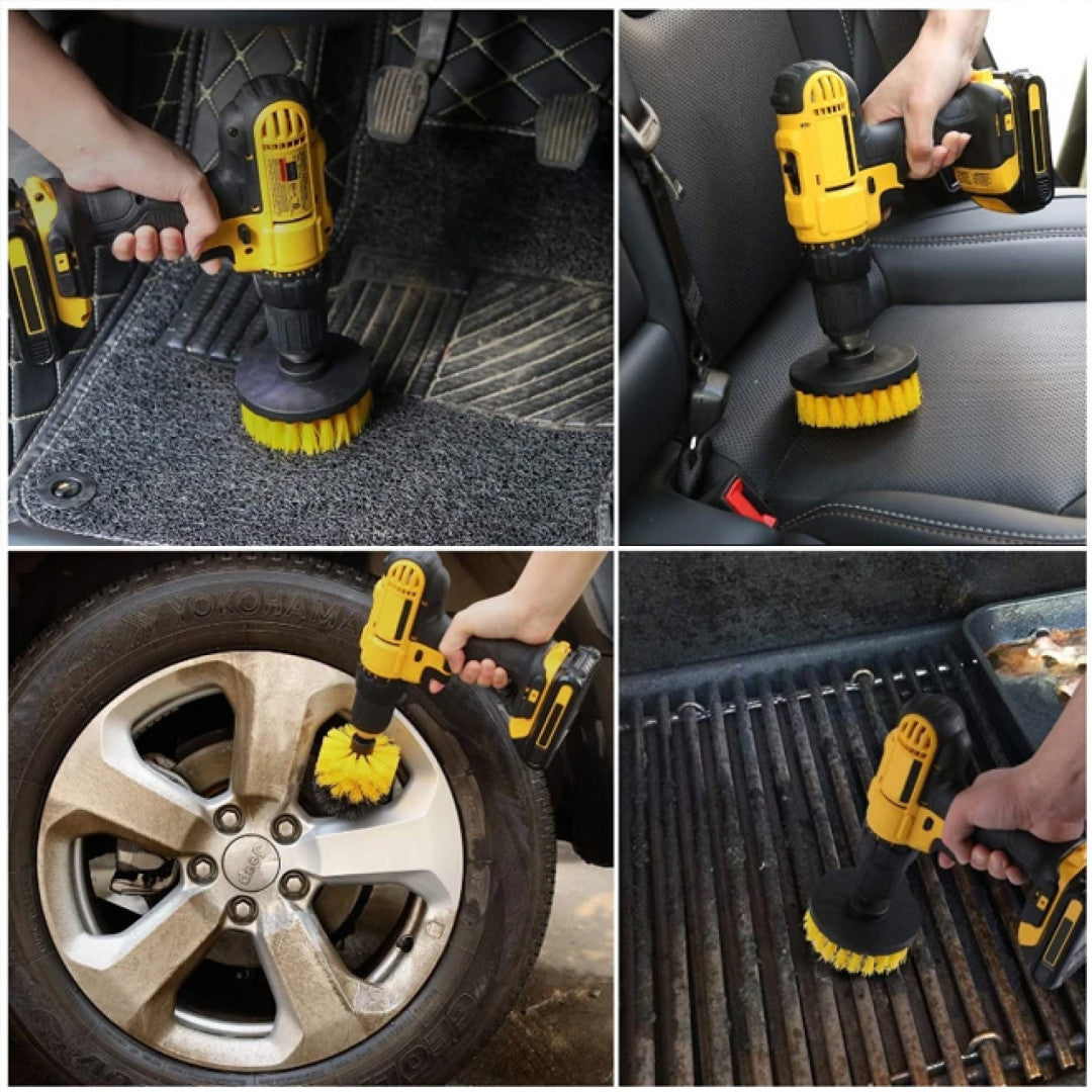 TISZTÍTÓ KEFE KÉSZLET FÚRÓGÉPHEZ 4 DB