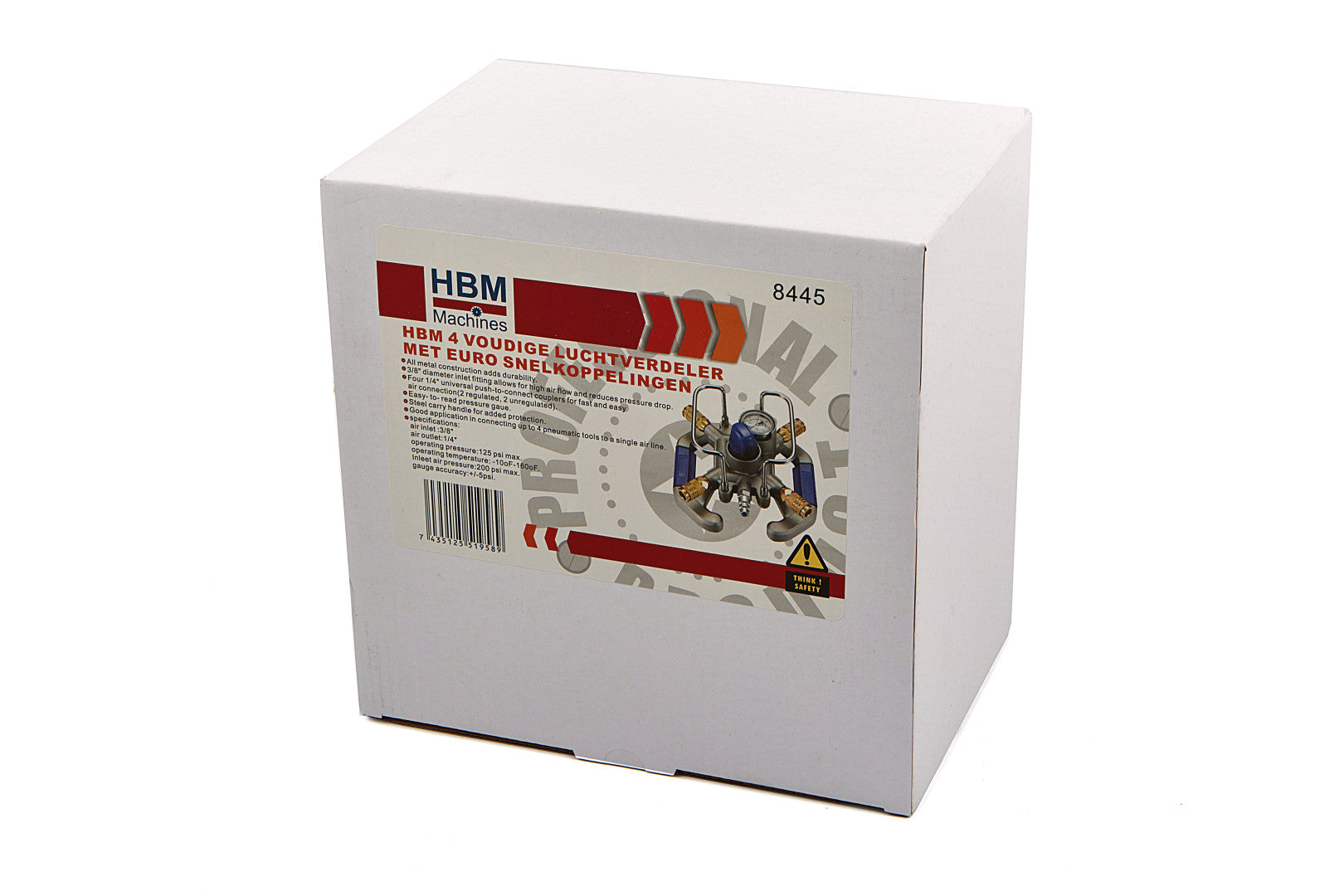 KOMPRESSZOR LEVEGŐ ELOSZTÓ NYOMÁSSZABÁLYOZÓVAL 4 KIMENET