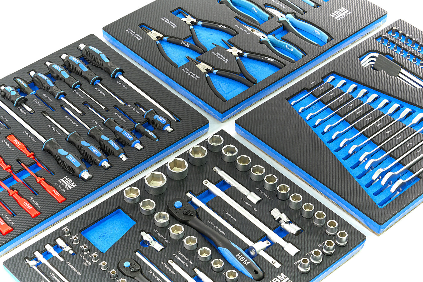 SZERSZÁMOS SZEKRÉNY – SZERSZÁMOS KOCSI TÁLCA KÉSZLET 4 DB 154 SZERSZÁM