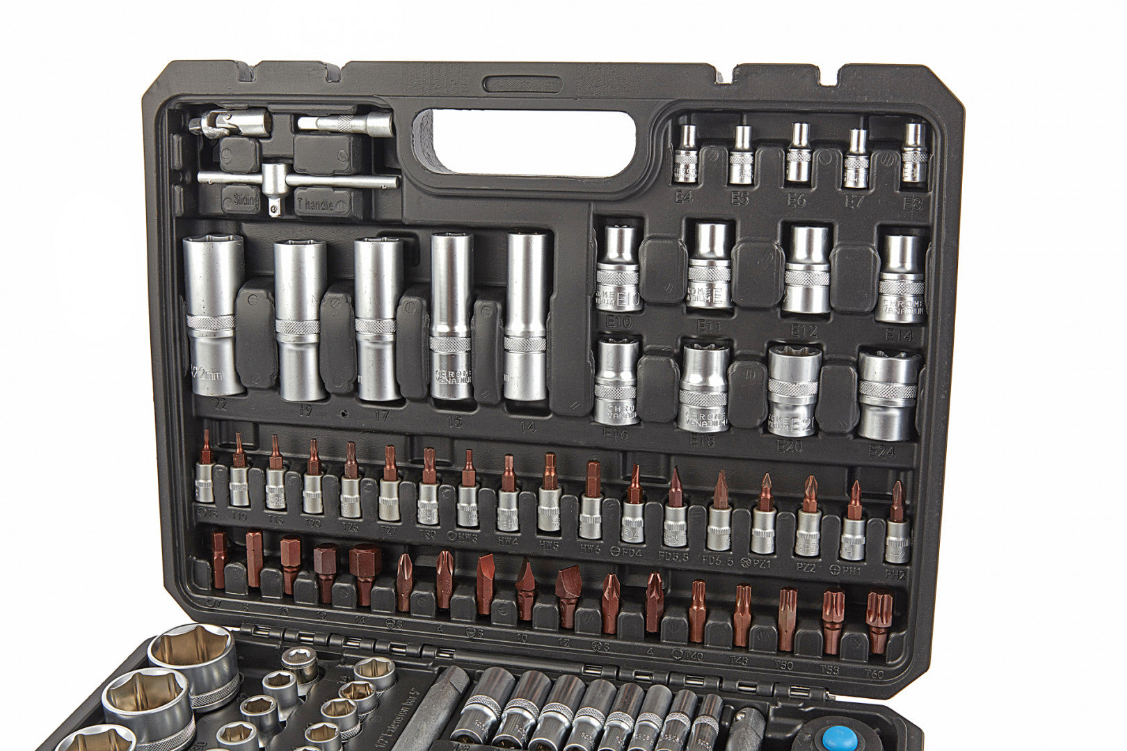 PRÉMIUM SZERSZÁMKÉSZLET 1/4" 1/2" 108 DB HBM