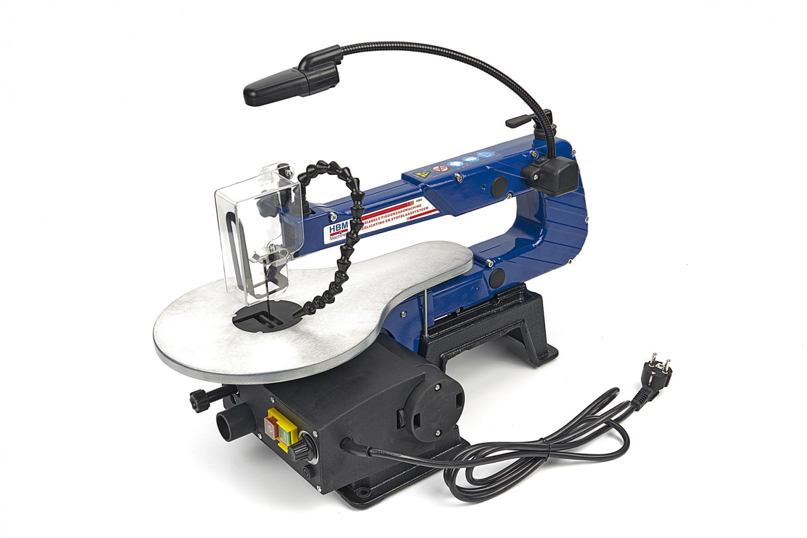 VERTIKÁLIS ASZTALI SZALAGFŰRÉSZ 120W LED LÁMPÁVAL HBM