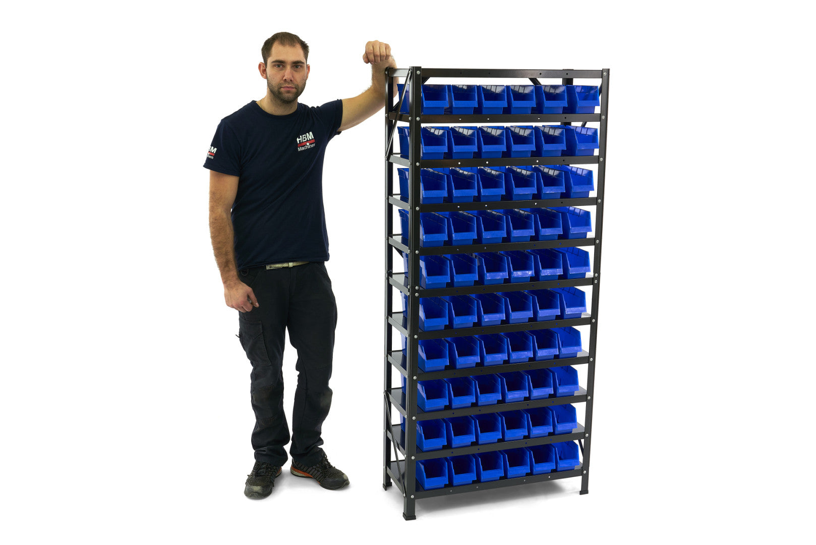 FÉM POLCRENDSZER 60 TÁROLÓDOBOZZAL