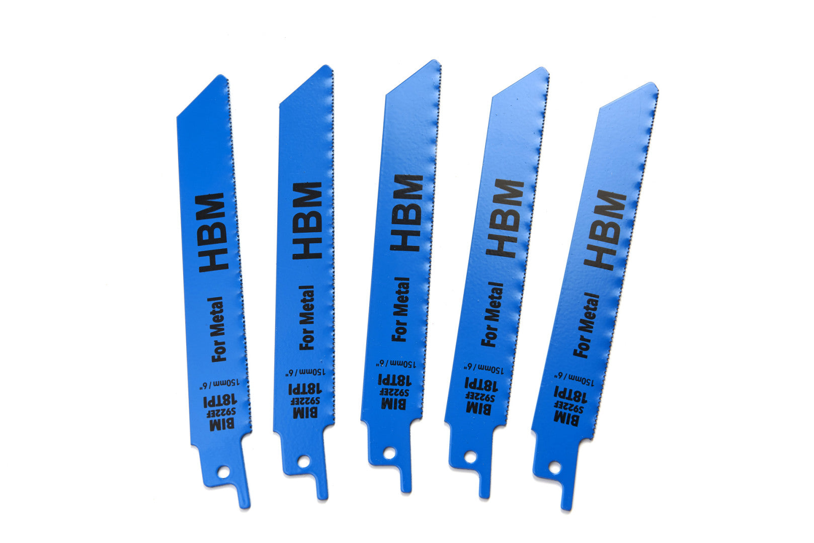 FŰRÉSZLAP KÉSZLET SZÚRÓFŰRÉSZ - DEKOPÍRFŰRÉSZ 5 DB 150MM 18TPI HBM