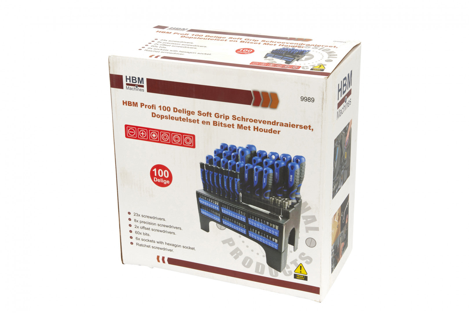 CSAVARHÚZÓ KÉSZLET ÁLLVÁNNYAL 100 DB HBM