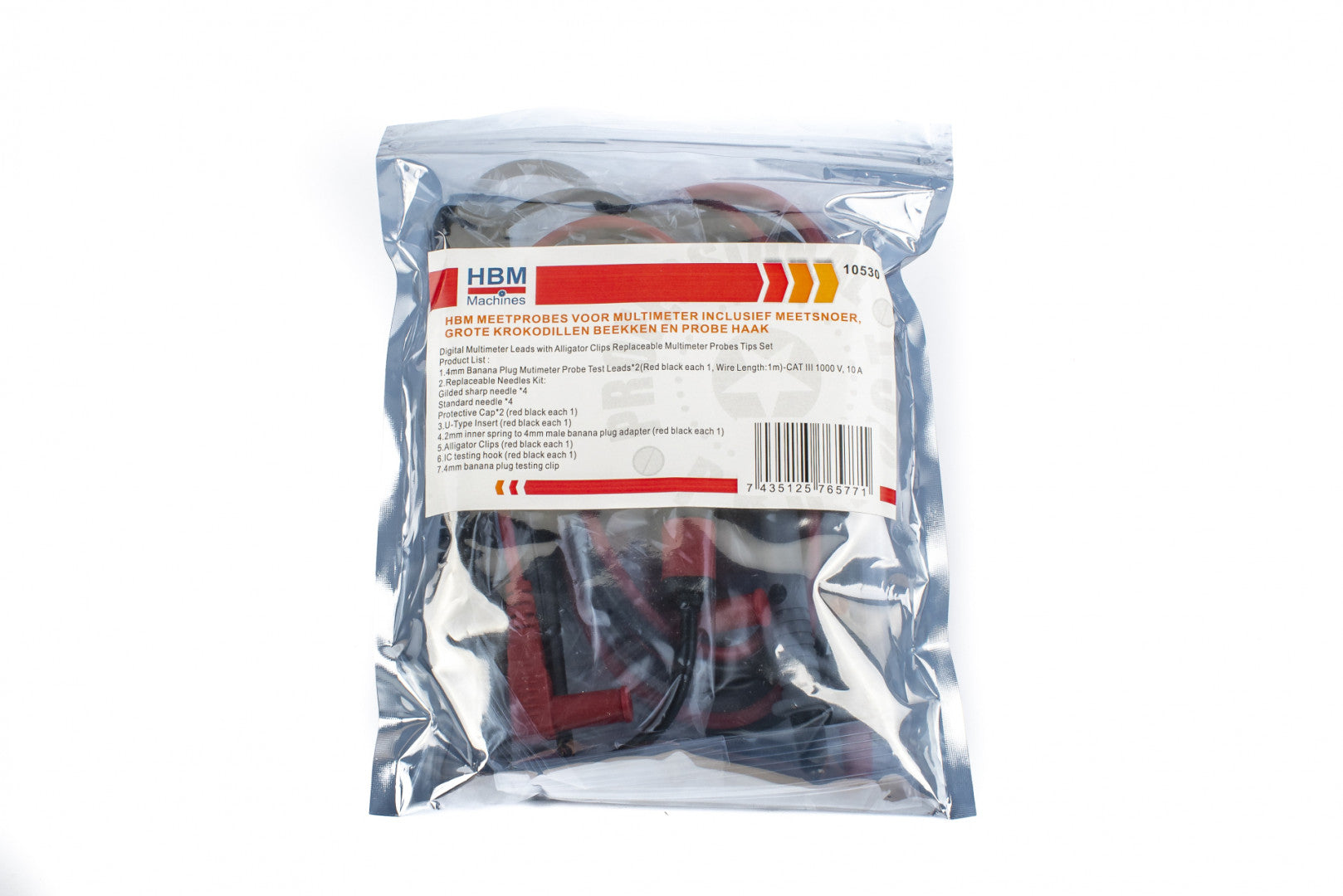 KÁBEL ÉS TARTOZÉKOK KÉSZLET MULTIMÉTERHEZ 21DB HBM