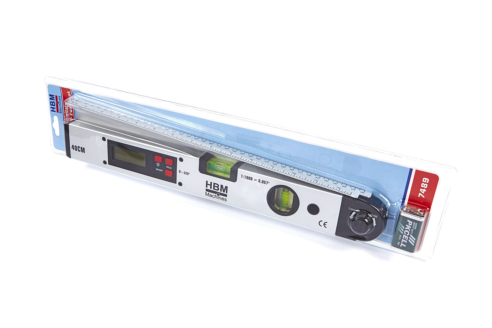 VÍZMÉRTÉK DIGITÁLIS SZÖGMÉRŐVEL 400MM HBM