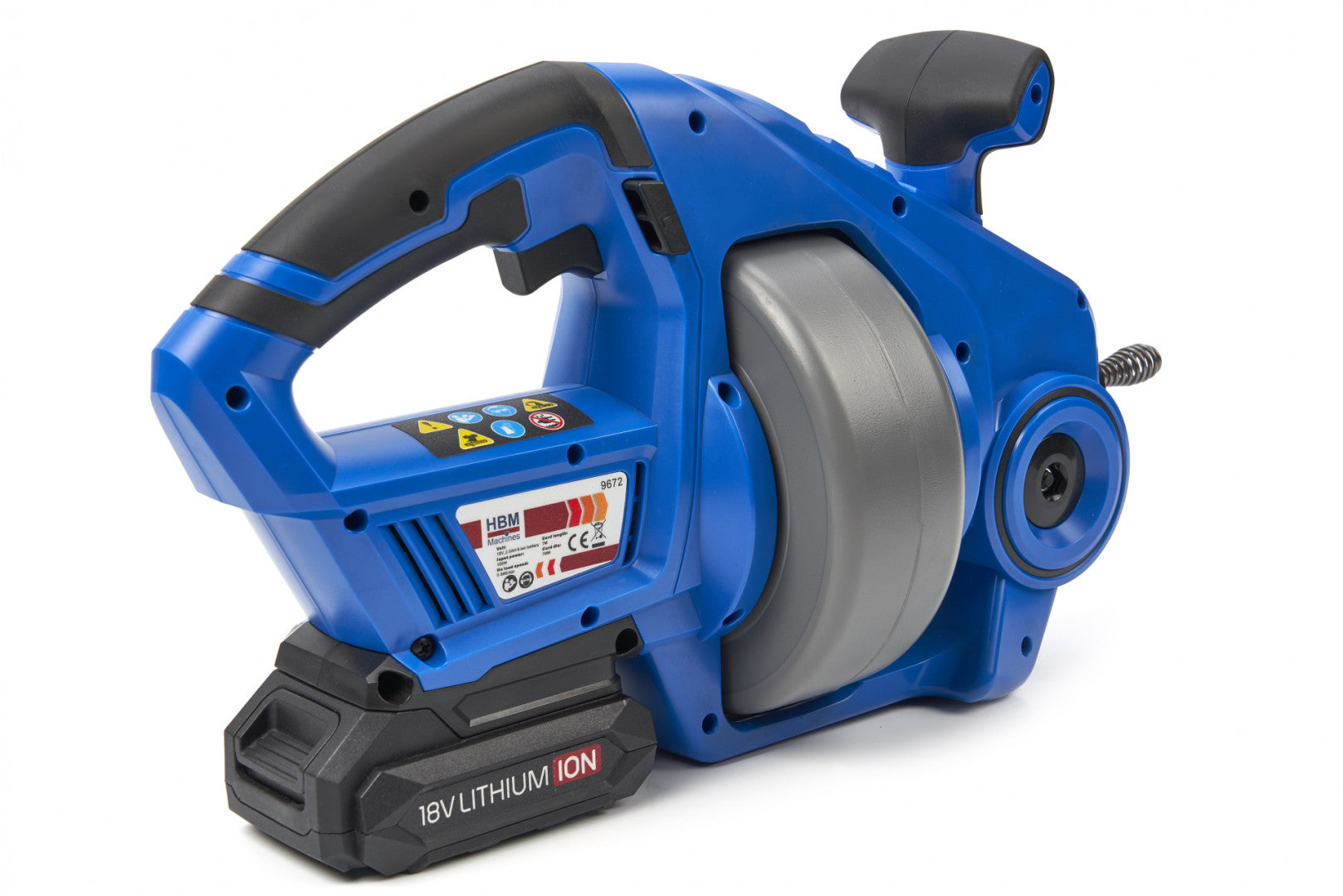 DUGULÁSELHÁRÍTÓ GÉP FORGÓ MECHANIZMUSSAL 7 M AKKUMULÁTORRAL 18V 2.0AH HBM