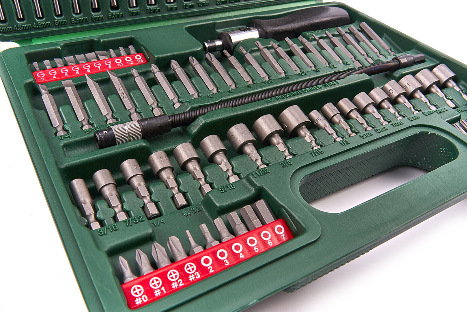 FÚRÓ ÉS CSAVAROZÓ BIT KÉSZLET FA FÉM BETON 112 DB