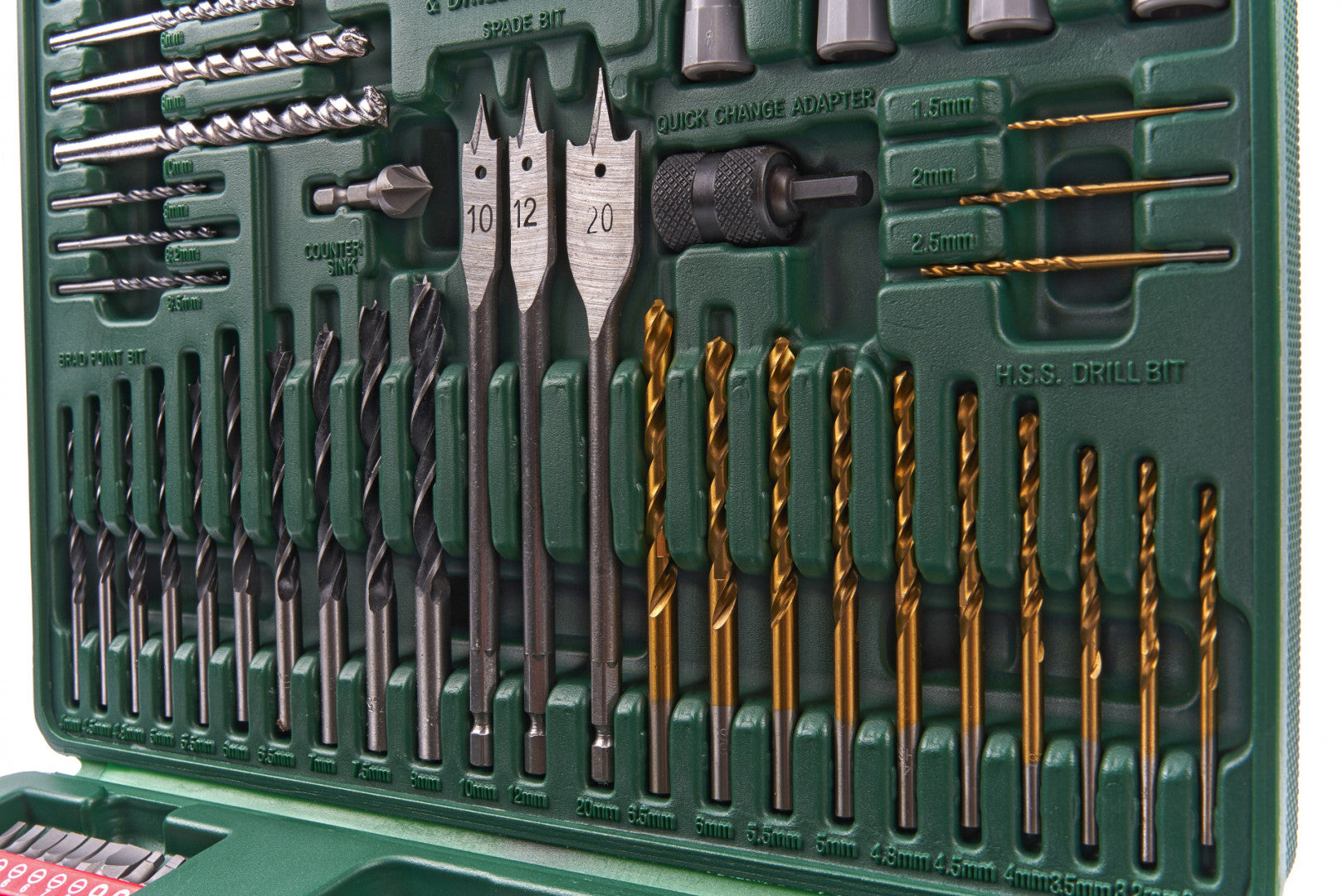 FÚRÓ ÉS CSAVAROZÓ BIT KÉSZLET FA FÉM BETON 112 DB