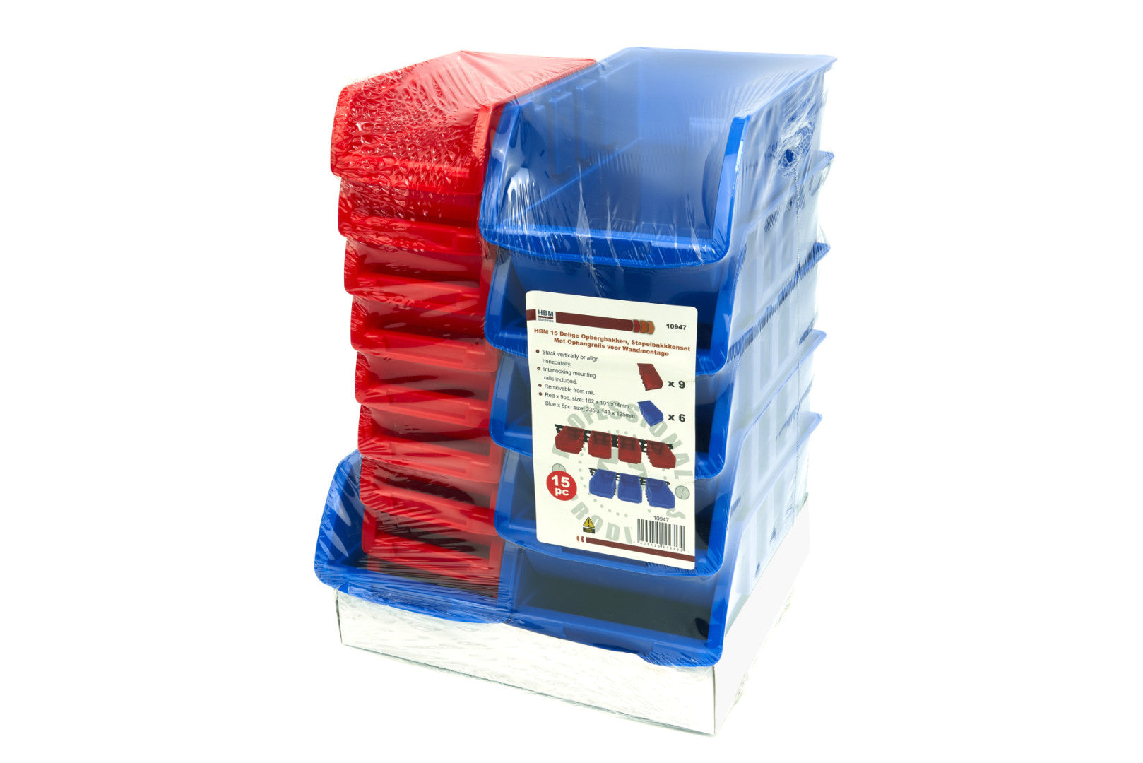 ALKATRÉSZ TÁROLÓ DOBOZ KÉSZLET FALI TÁROLÓ SINNEL 15 DB