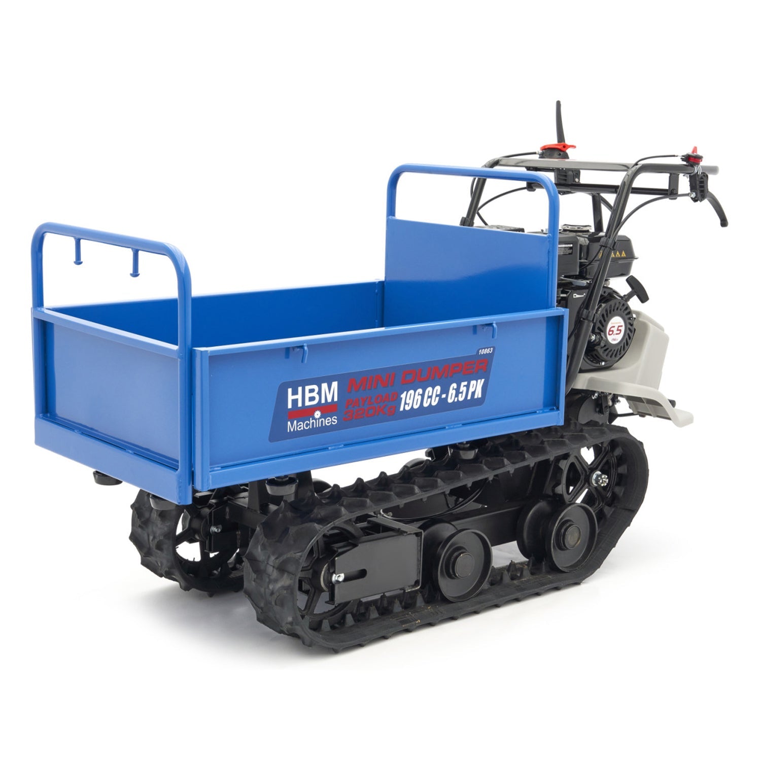 HERNYÓTALPAS MINI DÖMPER BENZINES MOTORRAL 320 KG 196 CM3 6.5LE