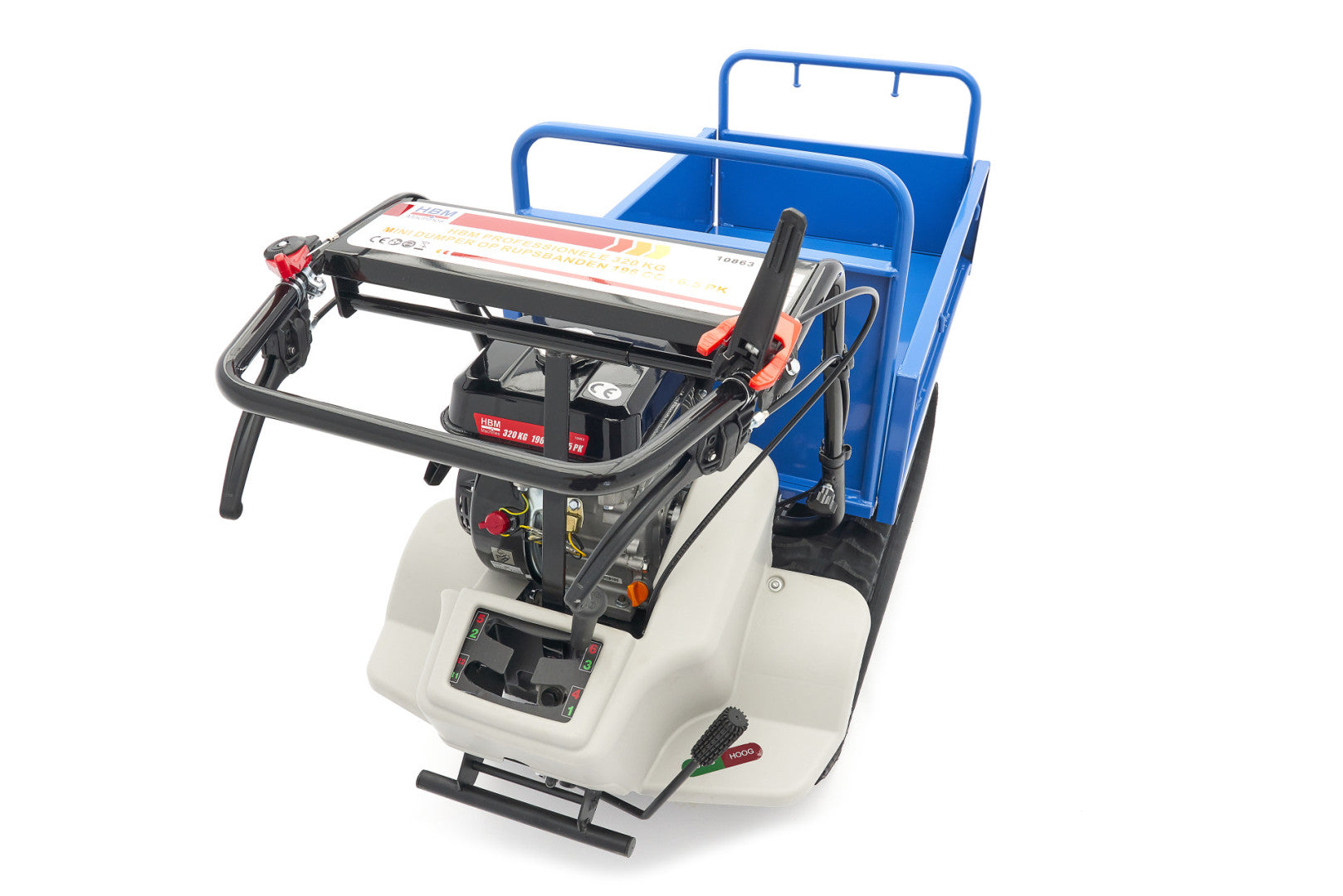 HERNYÓTALPAS MINI DÖMPER BENZINES MOTORRAL 320 KG 196 CM3 6.5LE