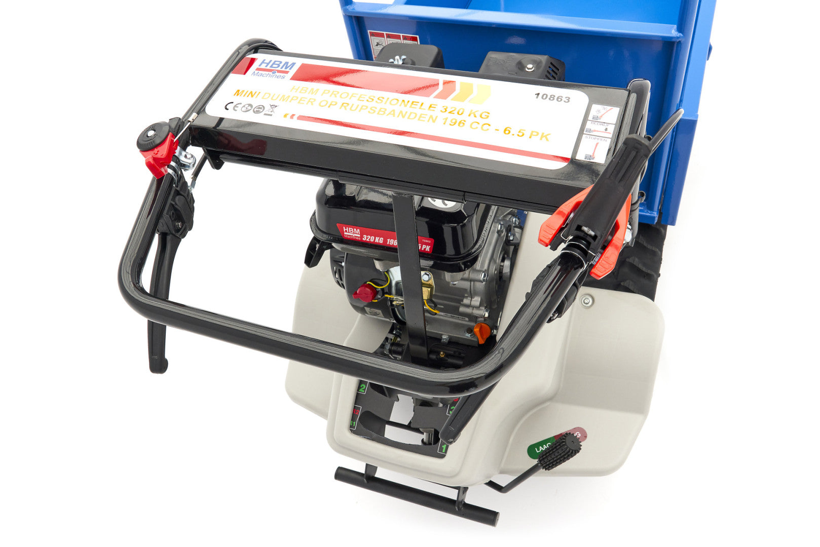 HERNYÓTALPAS MINI DÖMPER BENZINES MOTORRAL 320 KG 196 CM3 6.5LE