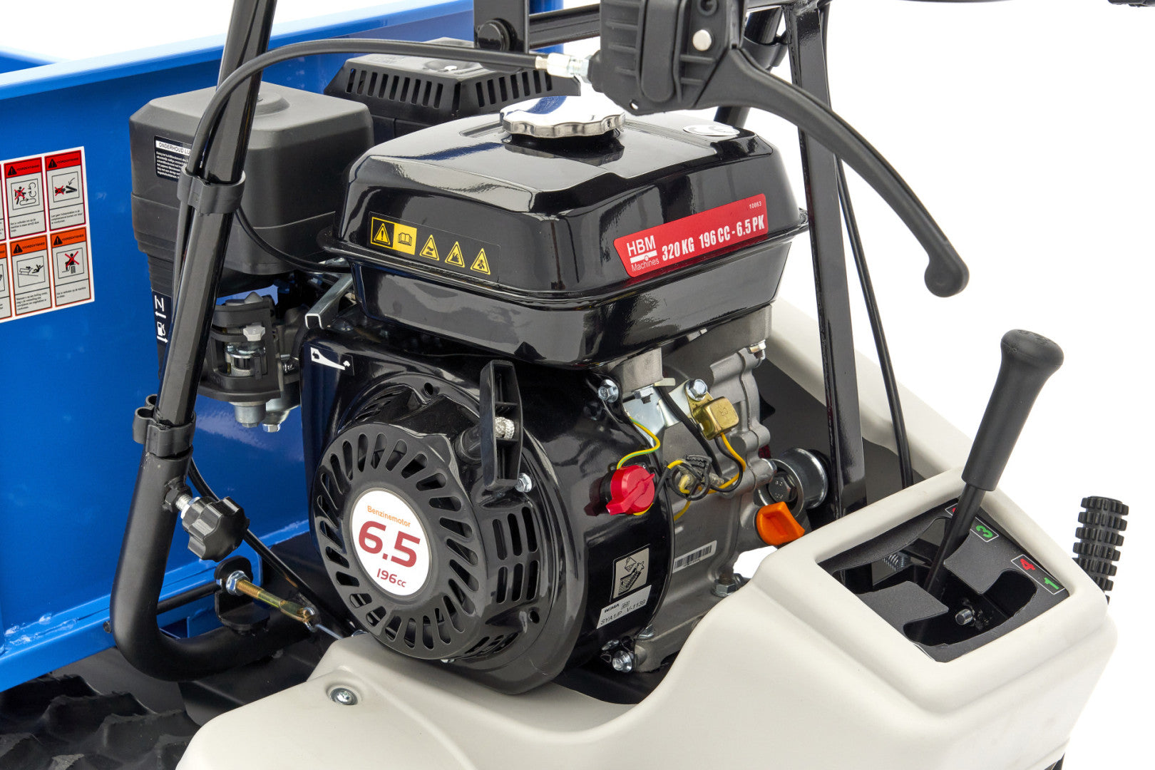 HERNYÓTALPAS MINI DÖMPER BENZINES MOTORRAL 320 KG 196 CM3 6.5LE