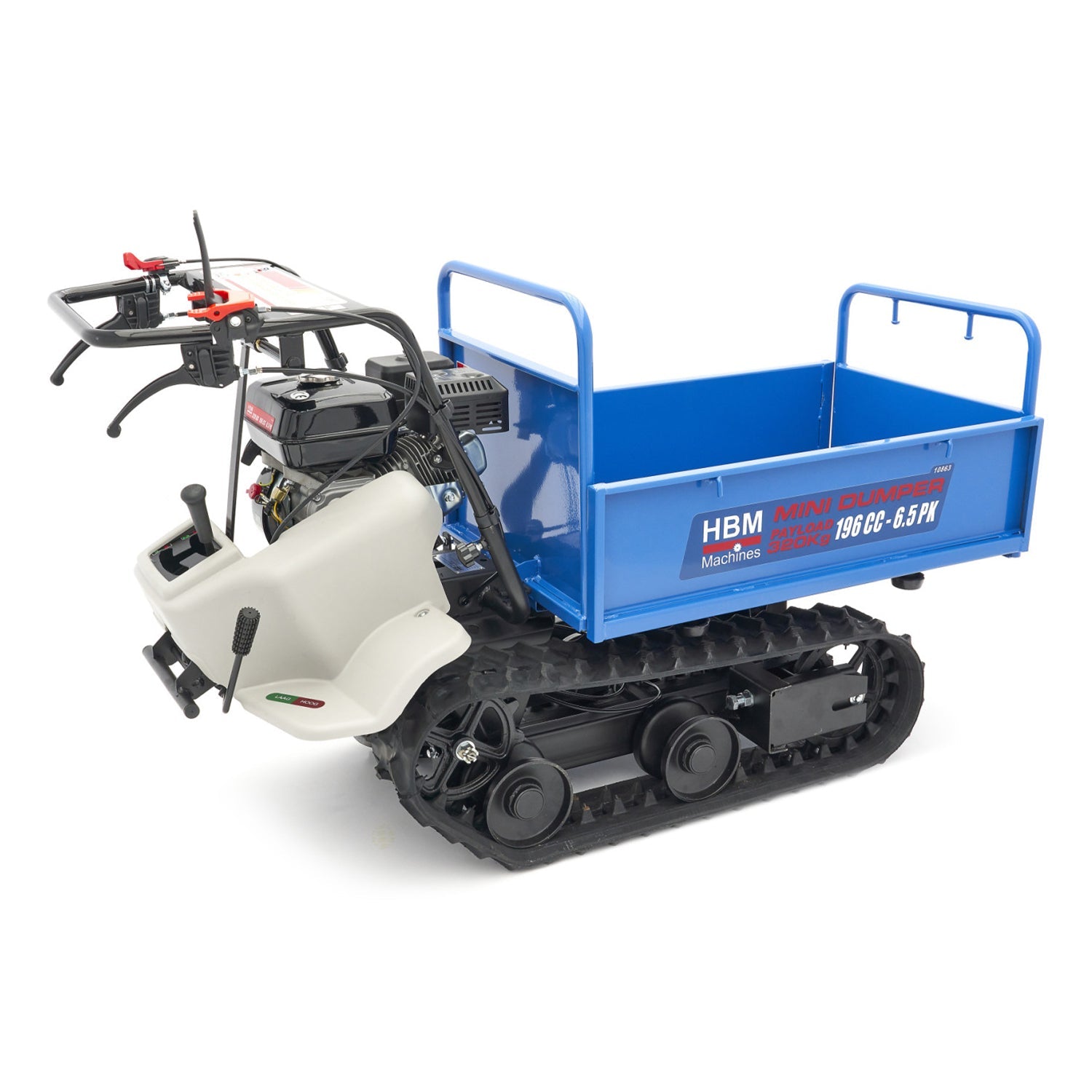 HERNYÓTALPAS MINI DÖMPER BENZINES MOTORRAL 320 KG 196 CM3 6.5LE