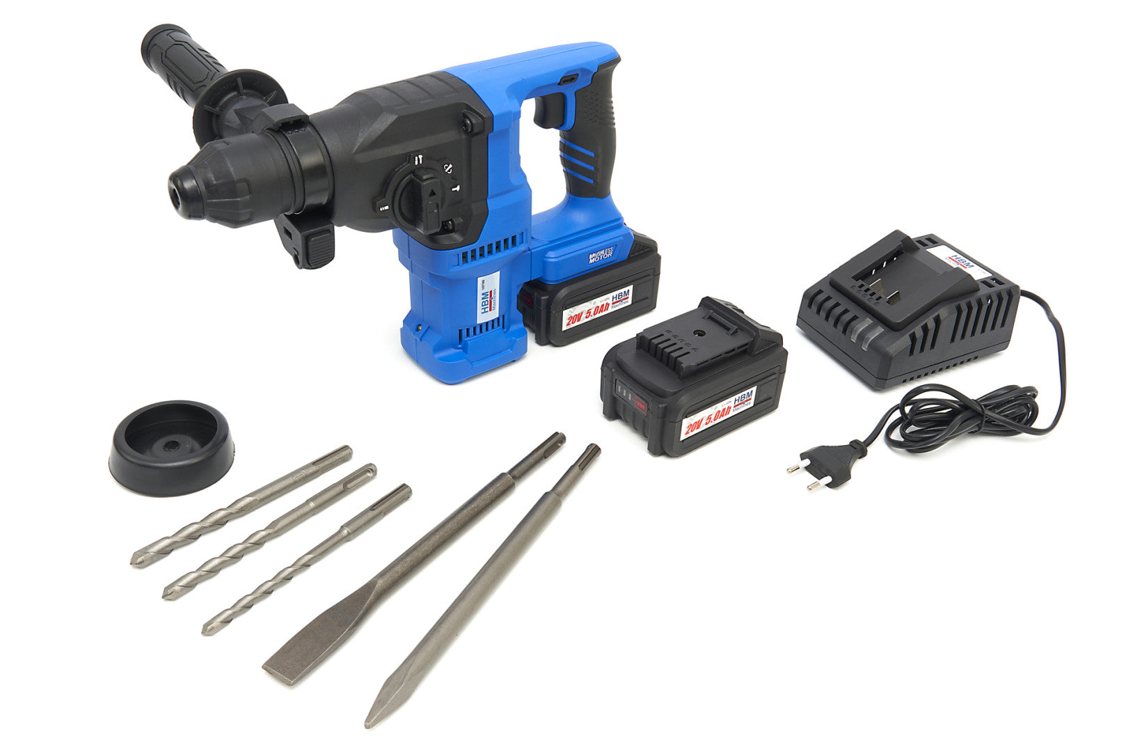 ÜTVEFÚRÓ BRUSHLESS SDS PLUS 2 AKKUMULÁTORRAL 20 V 5 AH