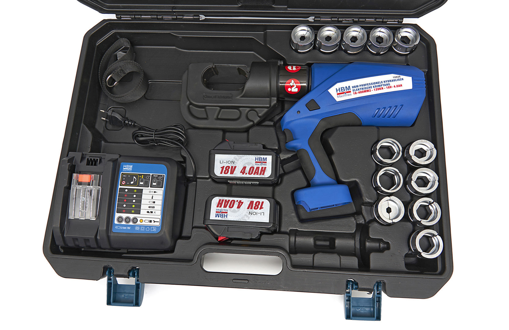 ELEKTROHIDRAULIKUS KÁBEL KRIMPELŐ AKKUMULÁTORRAL 4.0Ah 18V 16- 400MM2 120KN