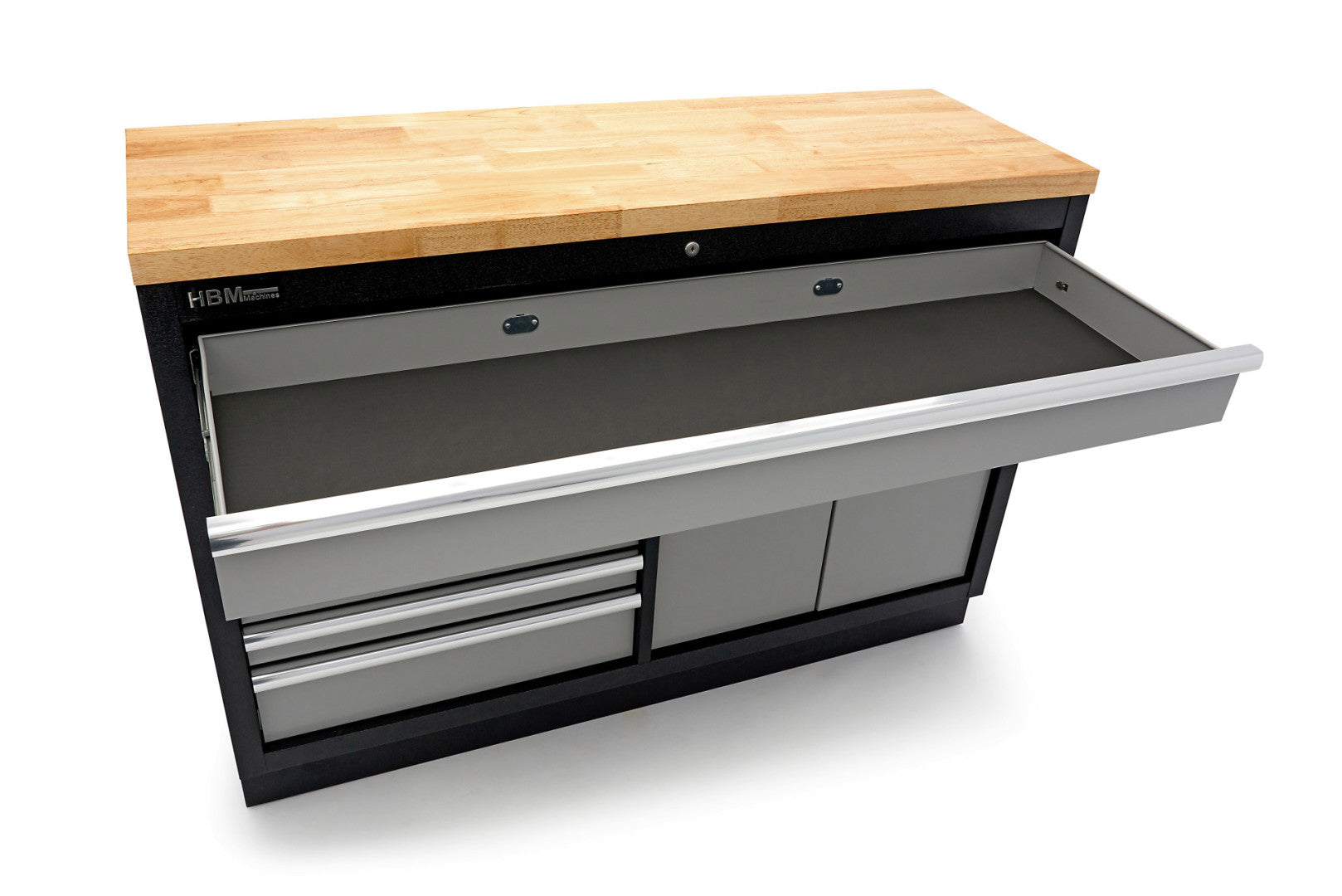 PROFESSZIONÁLIS SZERSZÁMOS SZEKRÉNY MUNKALAPPAL 136CM 9 TÁROLÓVAL HBM