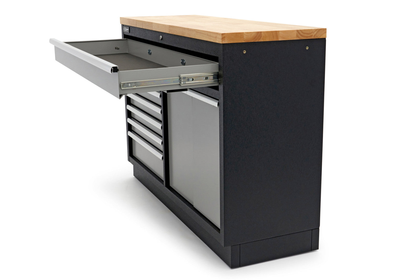 PROFESSZIONÁLIS SZERSZÁMOS SZEKRÉNY MUNKALAPPAL 136CM 9 TÁROLÓVAL HBM