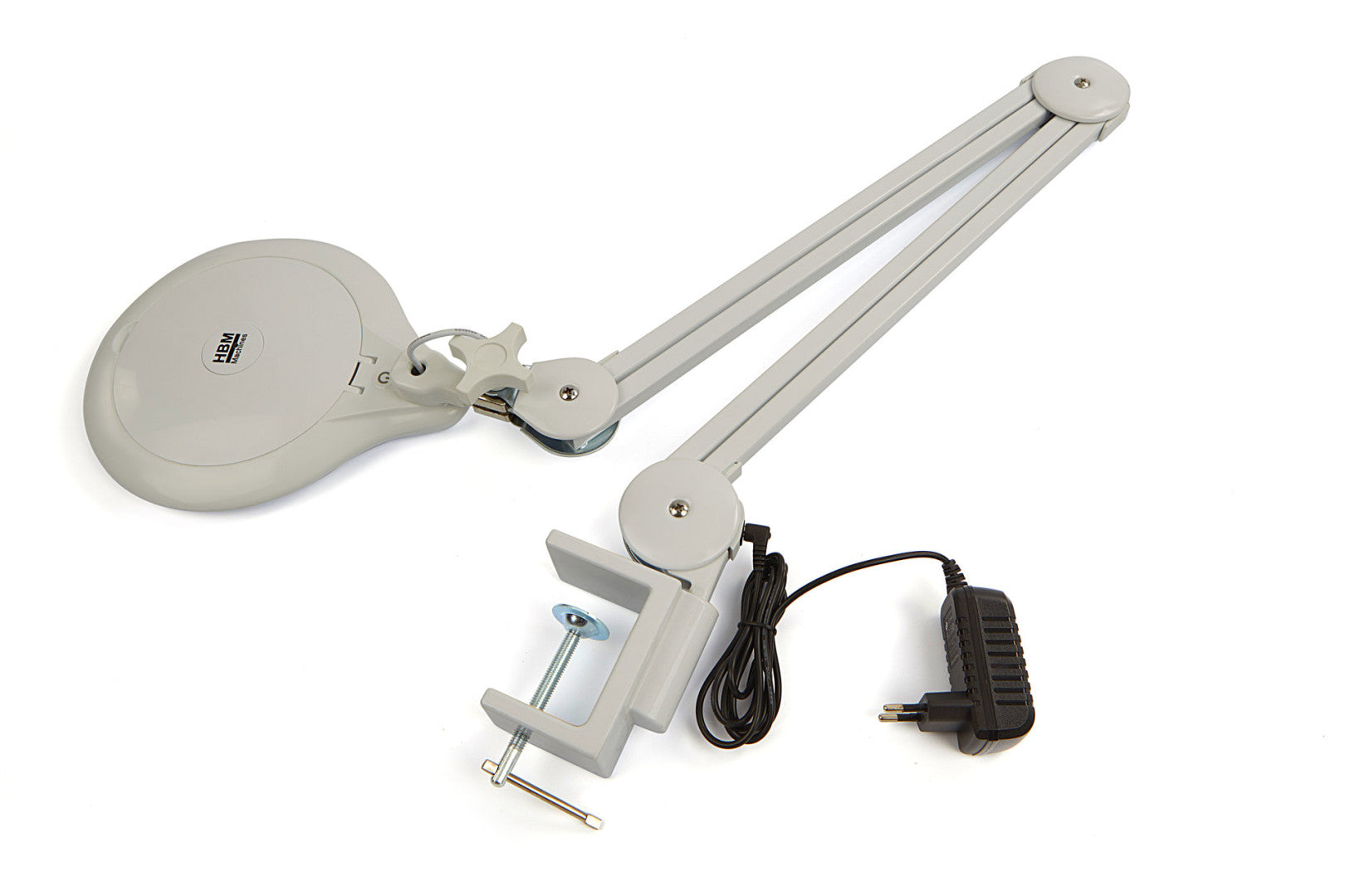 NAGYÍTÓS LED LÁMPA ÁLLÍTHATÓ ÉS ASZTALHOZ RÖGZÍTHETÓ ÁLLVÁNNYAL 3800 LUX HBM