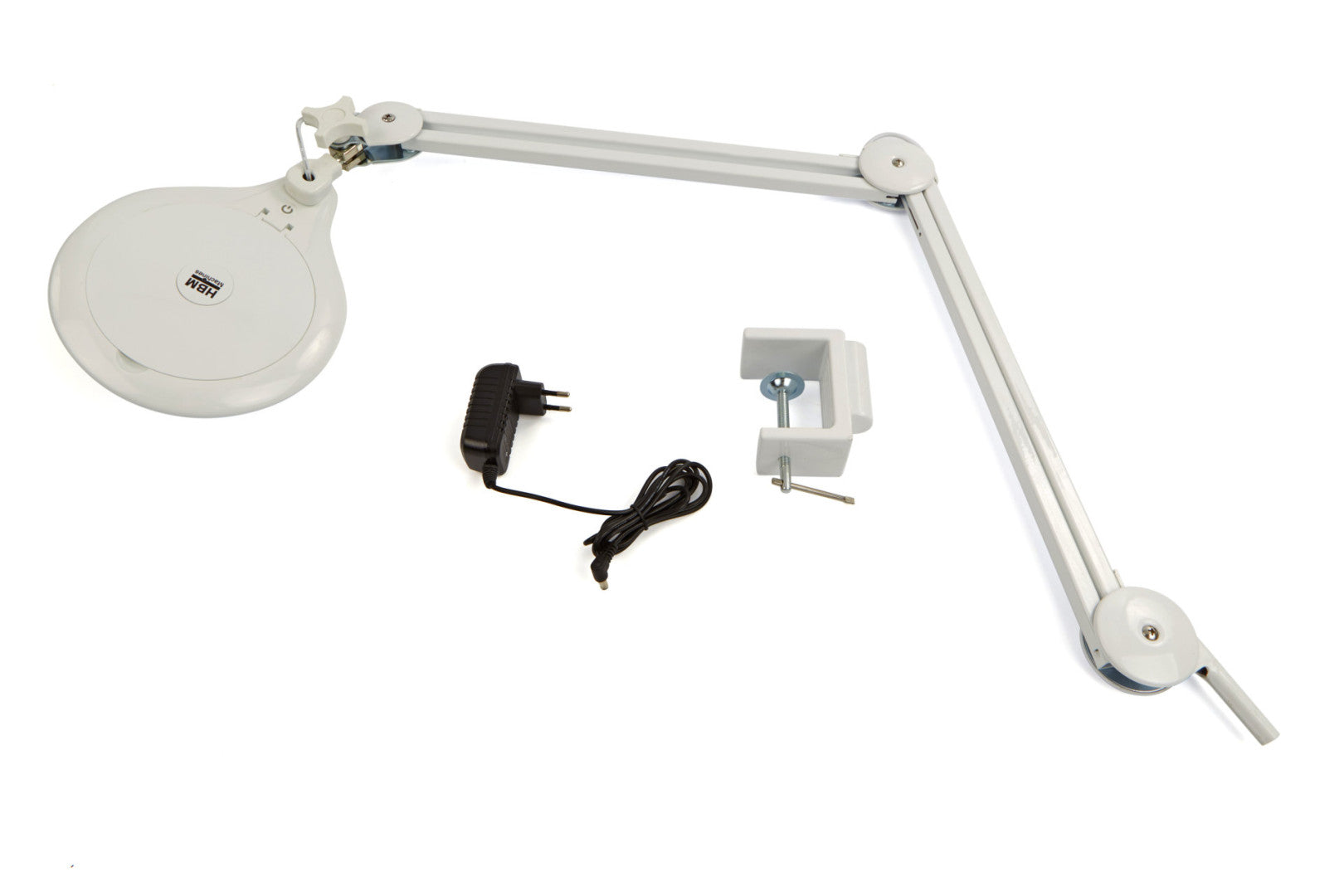 NAGYÍTÓS LED LÁMPA ÁLLÍTHATÓ ÉS ASZTALHOZ RÖGZÍTHETÓ ÁLLVÁNNYAL 3800 LUX HBM