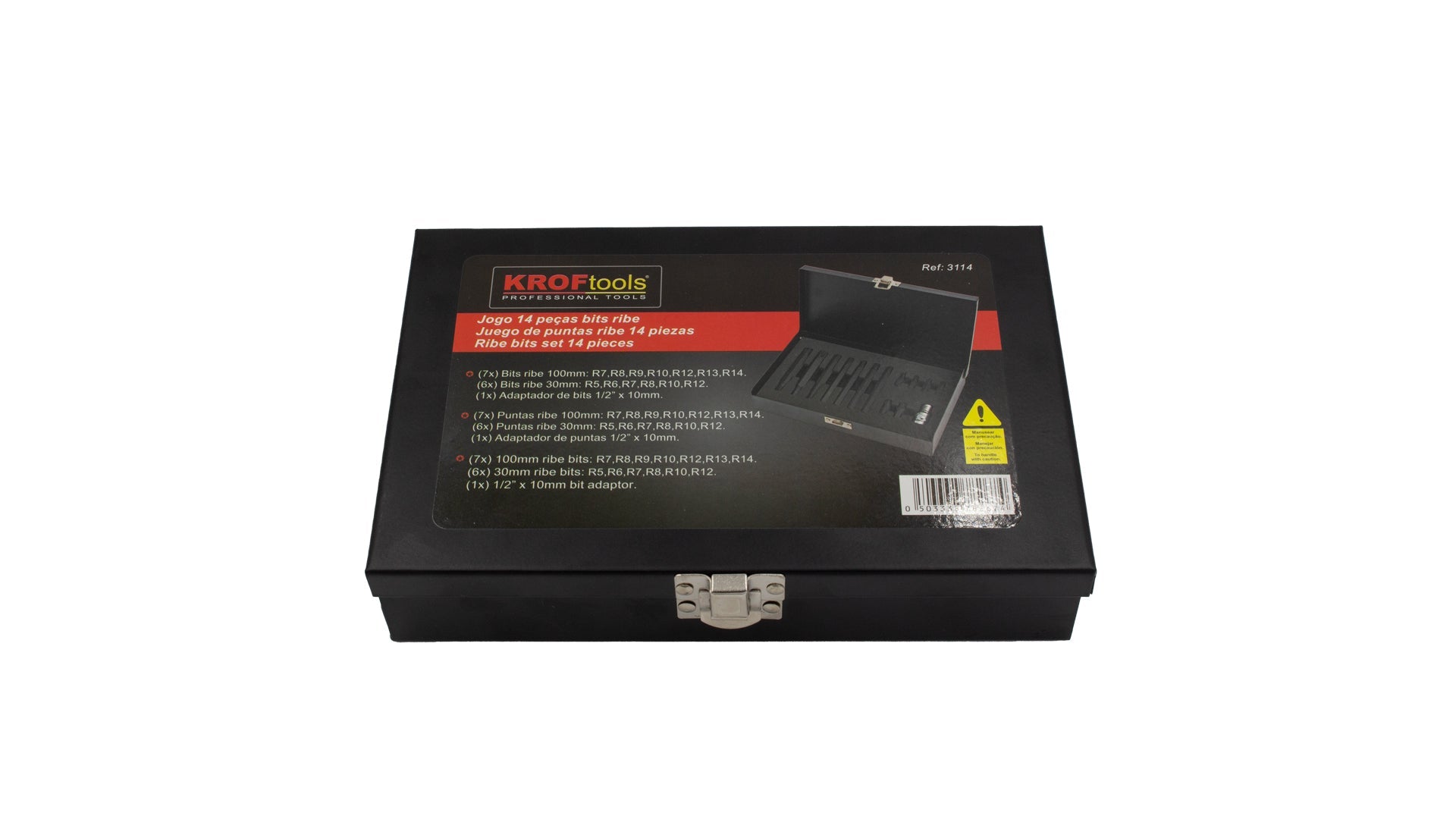 GÉPI BIT KÉSZLET RIBE 14 DB KROFTOOLS