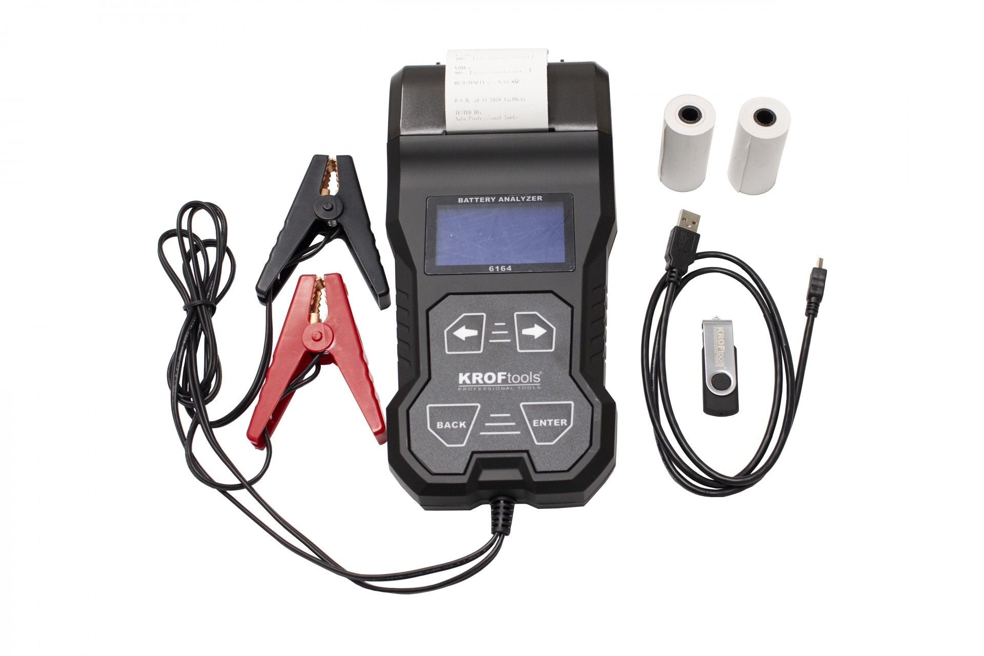 NYOMTATÓS AUTÓ AKKUMULÁTOR TESZTER 6-12V 12-24V KROFTOOLS