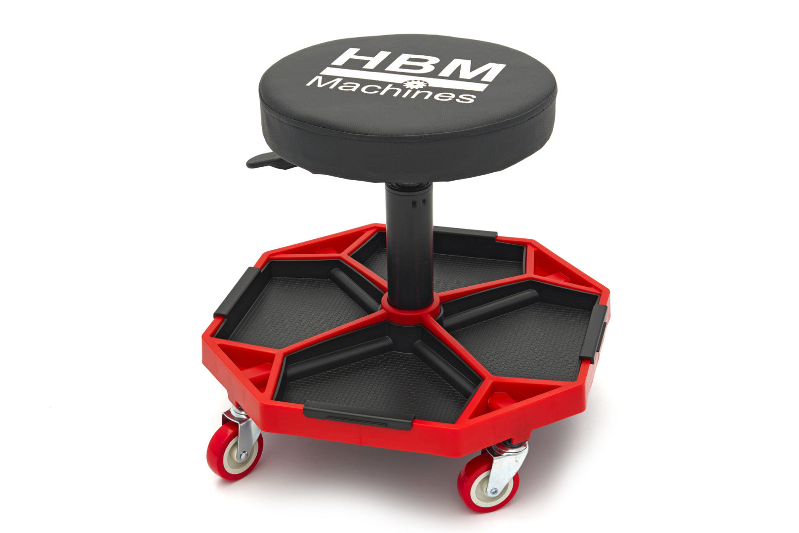 GURULÓS SZERELŐ SZÉK SZERSZÁMTARTÓVAL ÉS ÁLLÍTHATÓ MAGASSÁGGAL HBM