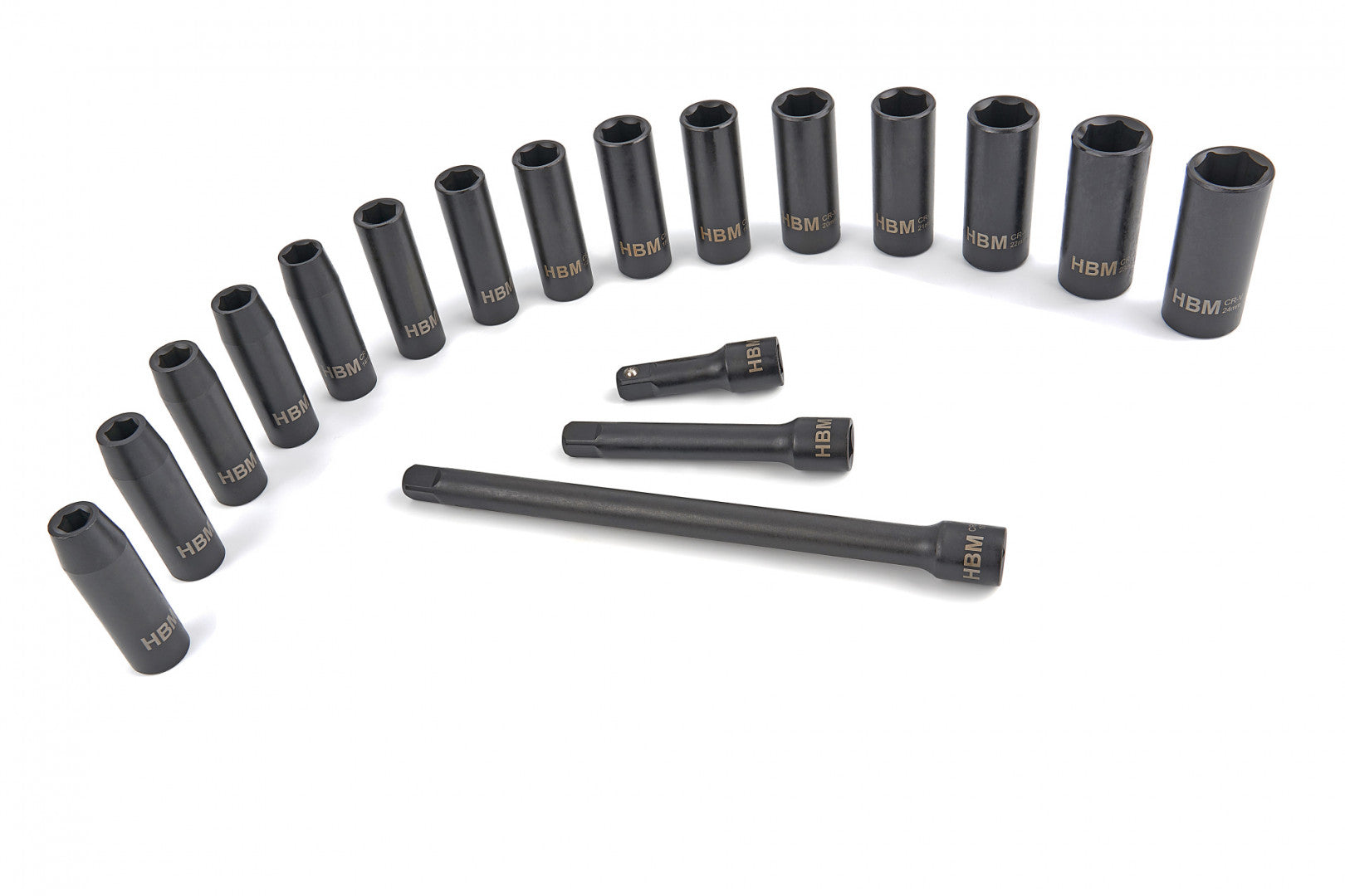 GÉPI DUGÓKULCS KÉSZLET 1/2" 18 DB HBM