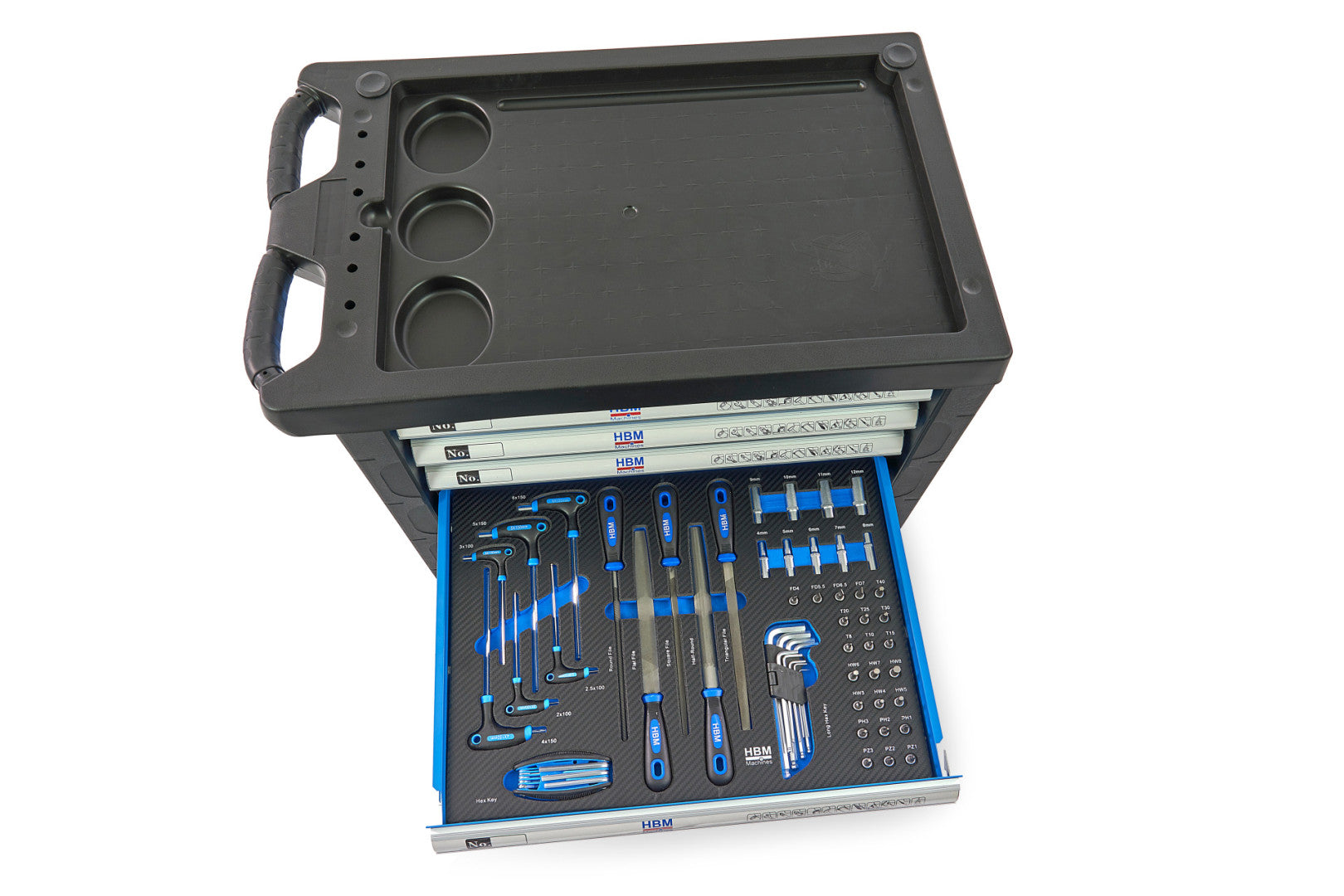 PROFESSZIONÁLIS FELSZERELT SZERSZÁMOS KOCSI – SZERSZÁMOS SZEKRÉNY 7 FIÓK 196 DB KÉK 5 MODUL PREMIUM, HOLLANDIA