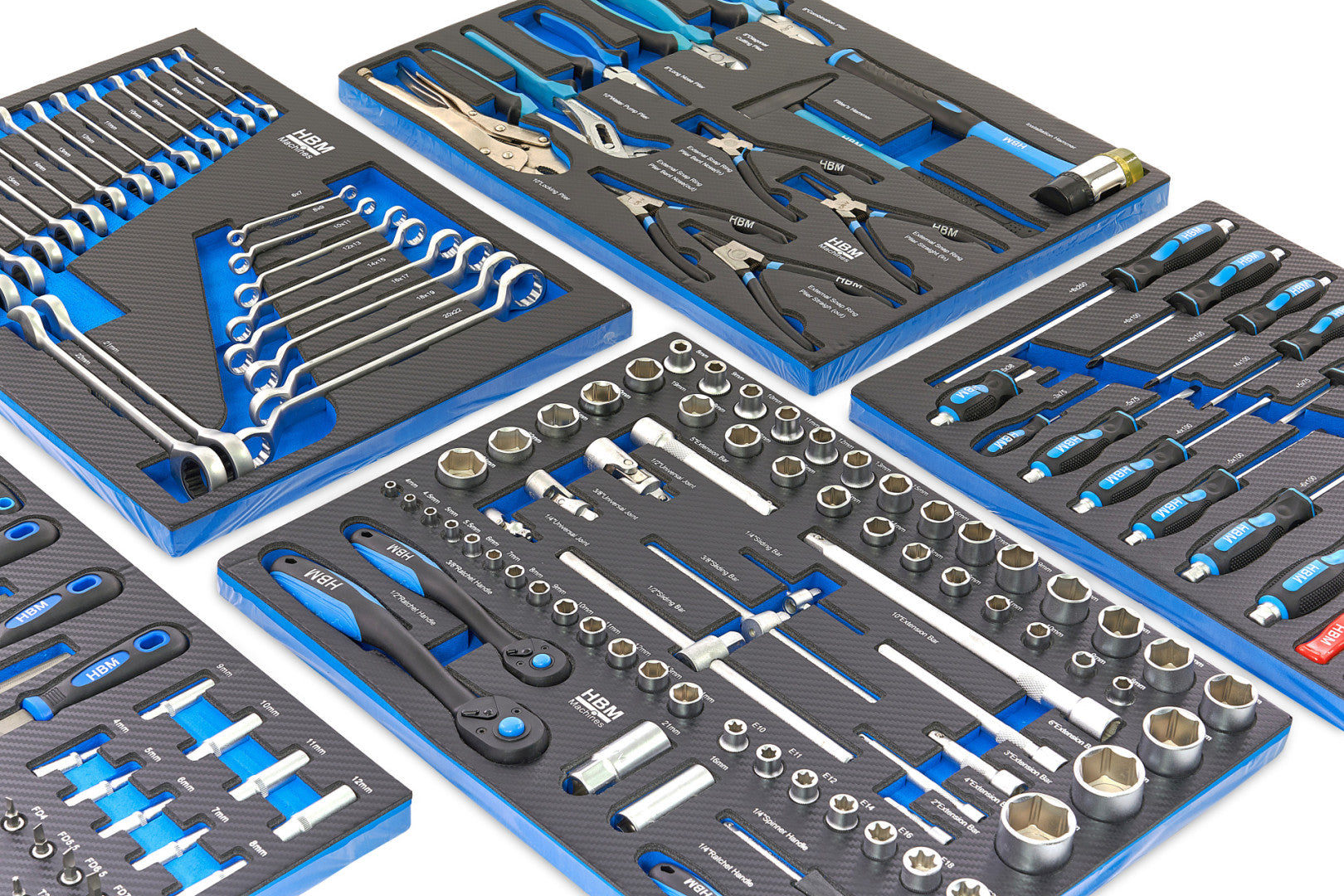 PROFESSZIONÁLIS FELSZERELT SZERSZÁMOS KOCSI – SZERSZÁMOS SZEKRÉNY 7 FIÓK 196 DB KÉK 5 MODUL PREMIUM, HOLLANDIA