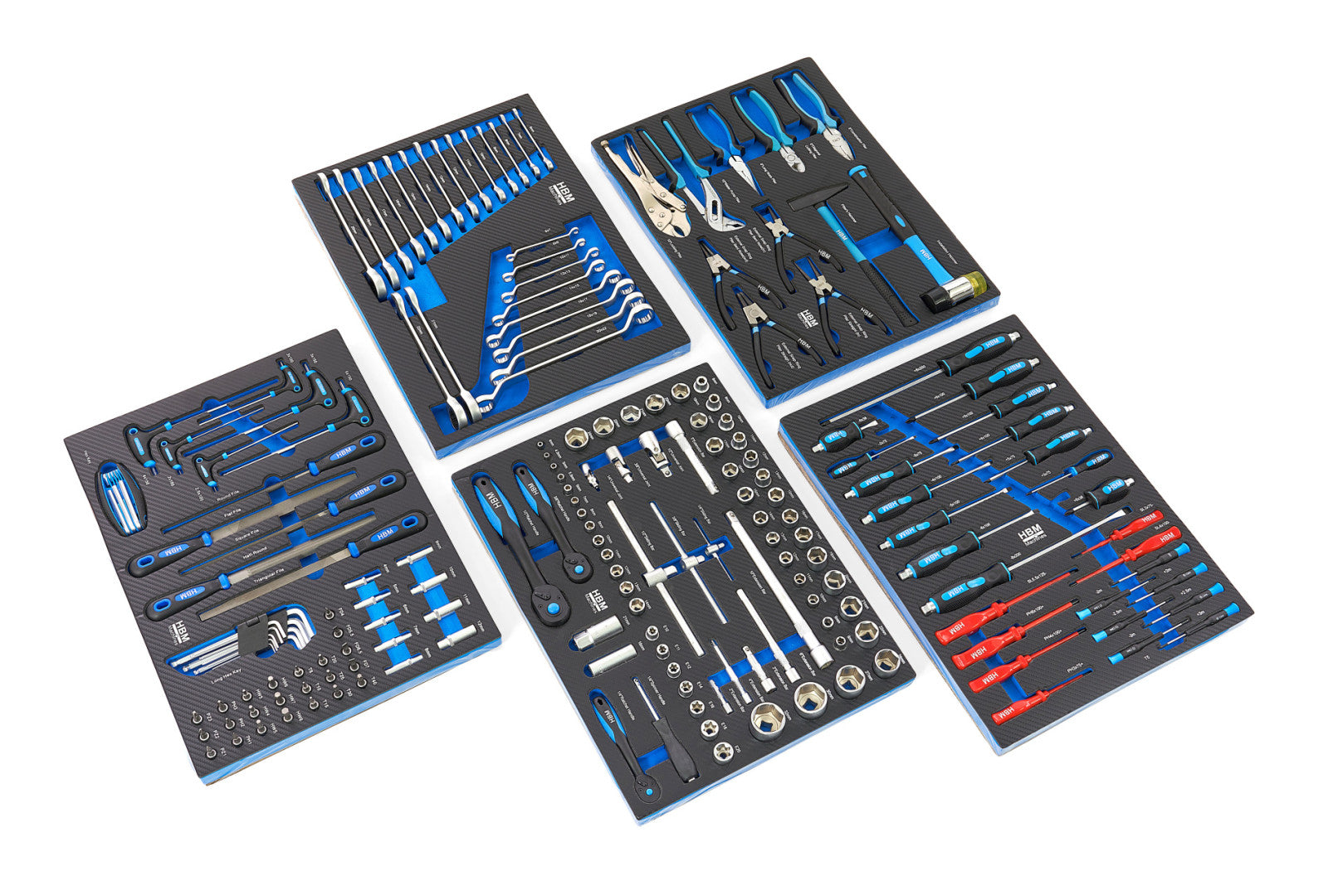 PROFESSZIONÁLIS FELSZERELT SZERSZÁMOS KOCSI – SZERSZÁMOS SZEKRÉNY 7 FIÓK 196 DB KÉK 5 MODUL PREMIUM, HOLLANDIA