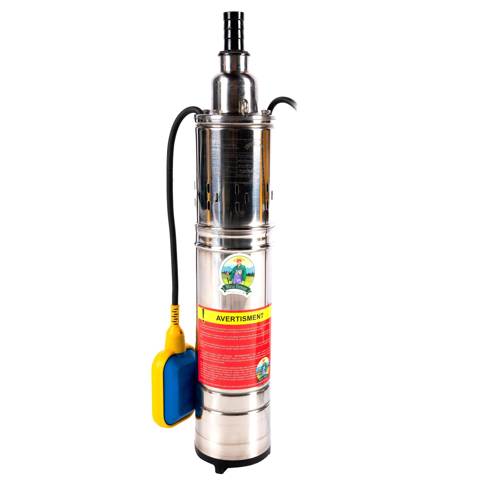 ÁGYÚ TÍPUSÚ BÚVÁRSZIVATTYÚ ÚSZÓVAL 1100W 1850L/ORA