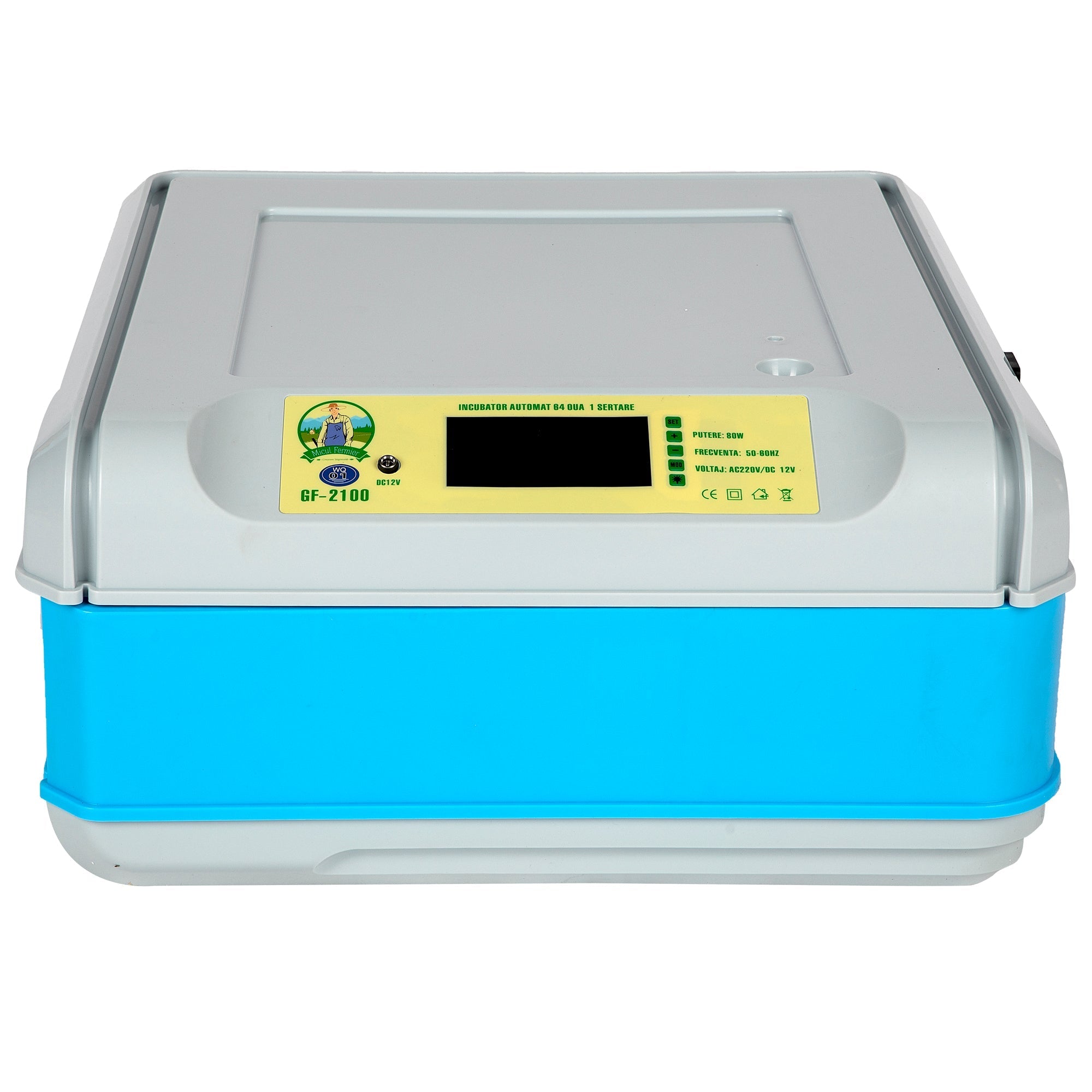 Automatikus inkubátor 64 tojáshoz, 1 fiókkal 80W