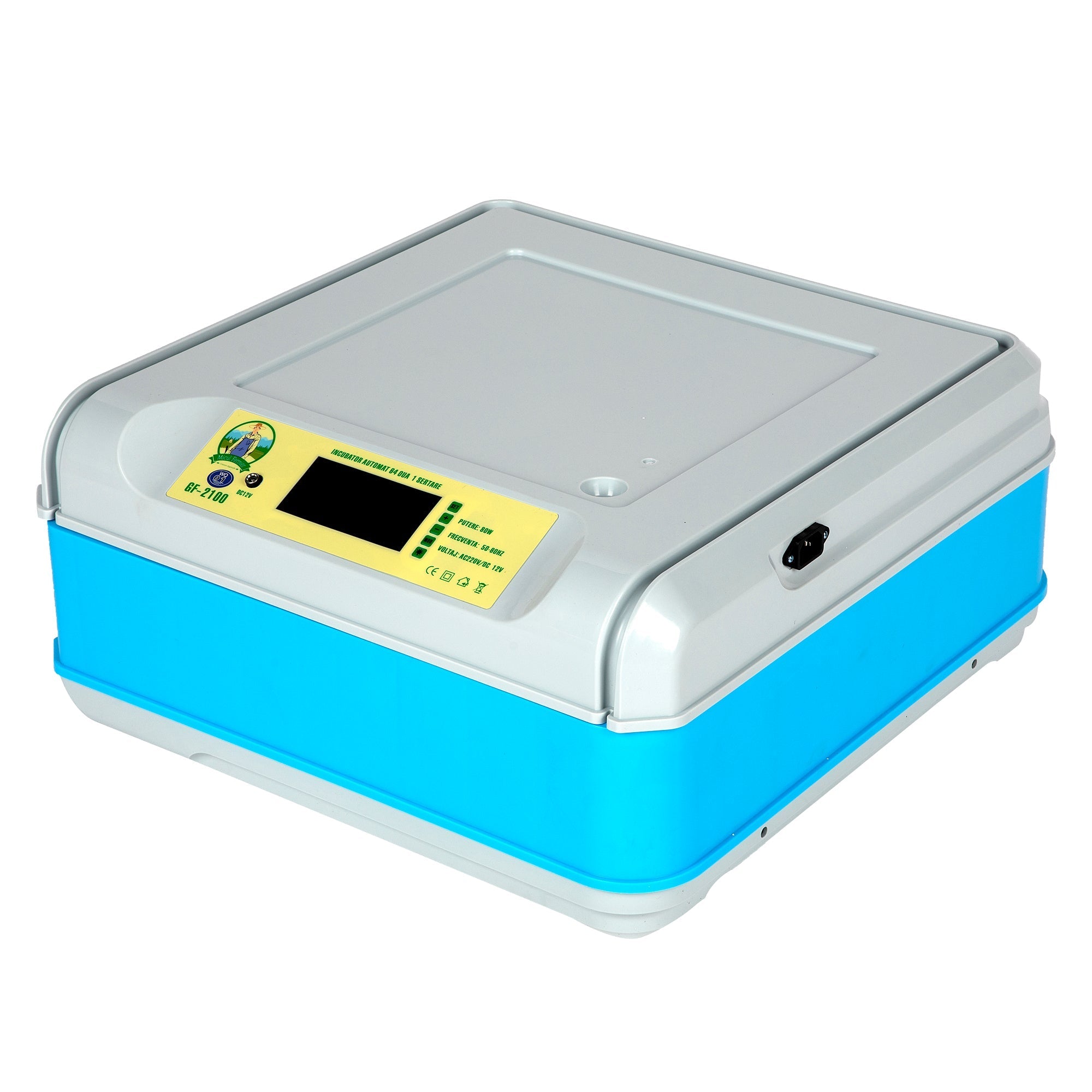 Automatikus inkubátor 64 tojáshoz, 1 fiókkal 80W