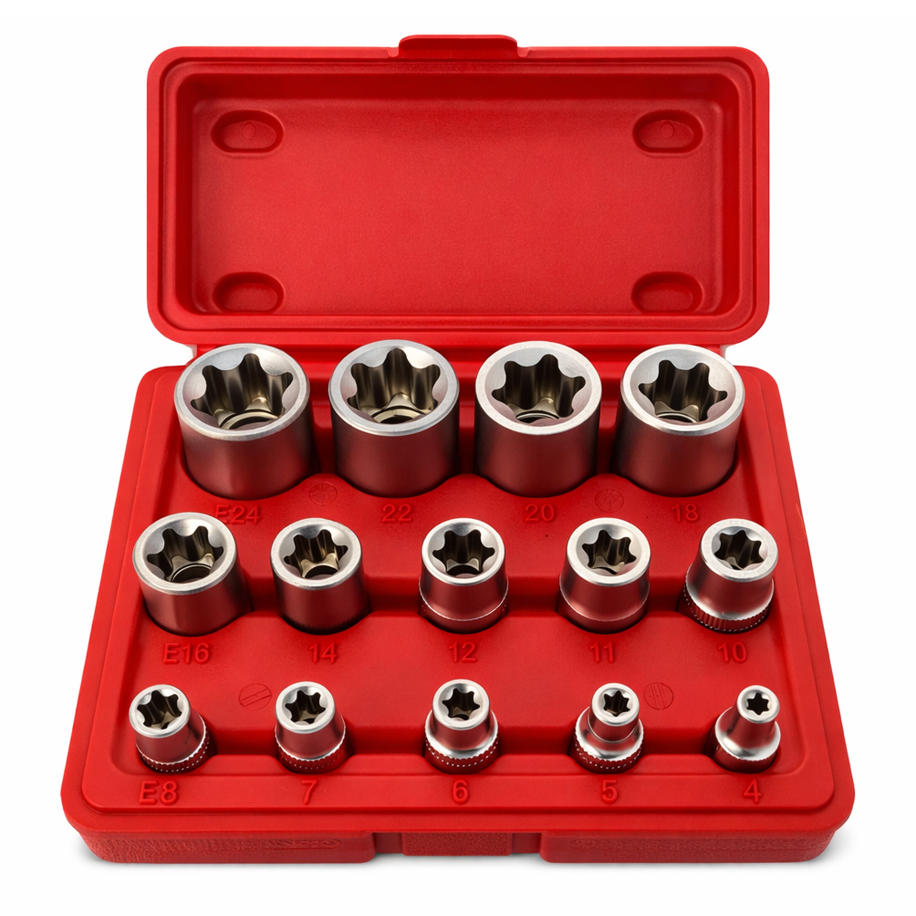 DUGÓKULCS KÉSZLET E PROFIL E4-E24 1/4 3/8 1/2 14 DB GEBO TOOLS
