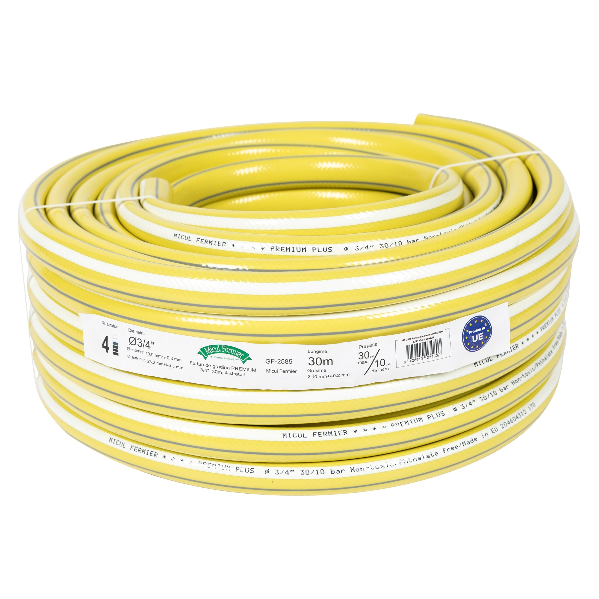 VÍZTÖMLŐ PREMIUM PLUS 3/4" 30 M 4 RÉTEGŰ CL5 MICUL FERMIER