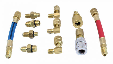 GYORSCSATLAKOZÓ ADAPTER KÉSZLET LÉGKONDI TESZTERHEZ-R12 R134A